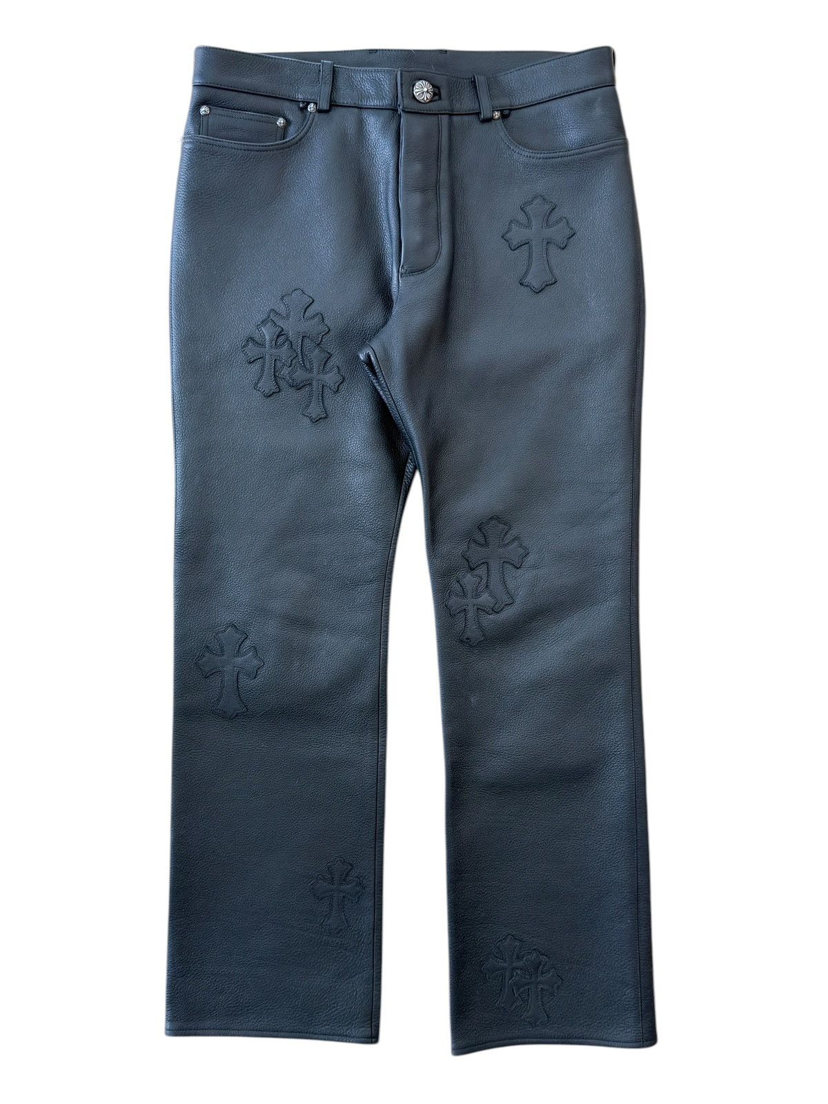 Chrome Hearts Chrome Hearts Flooded 20 Patch Leather Pants Size US 34 / EU 50 - 1 Thumbnail