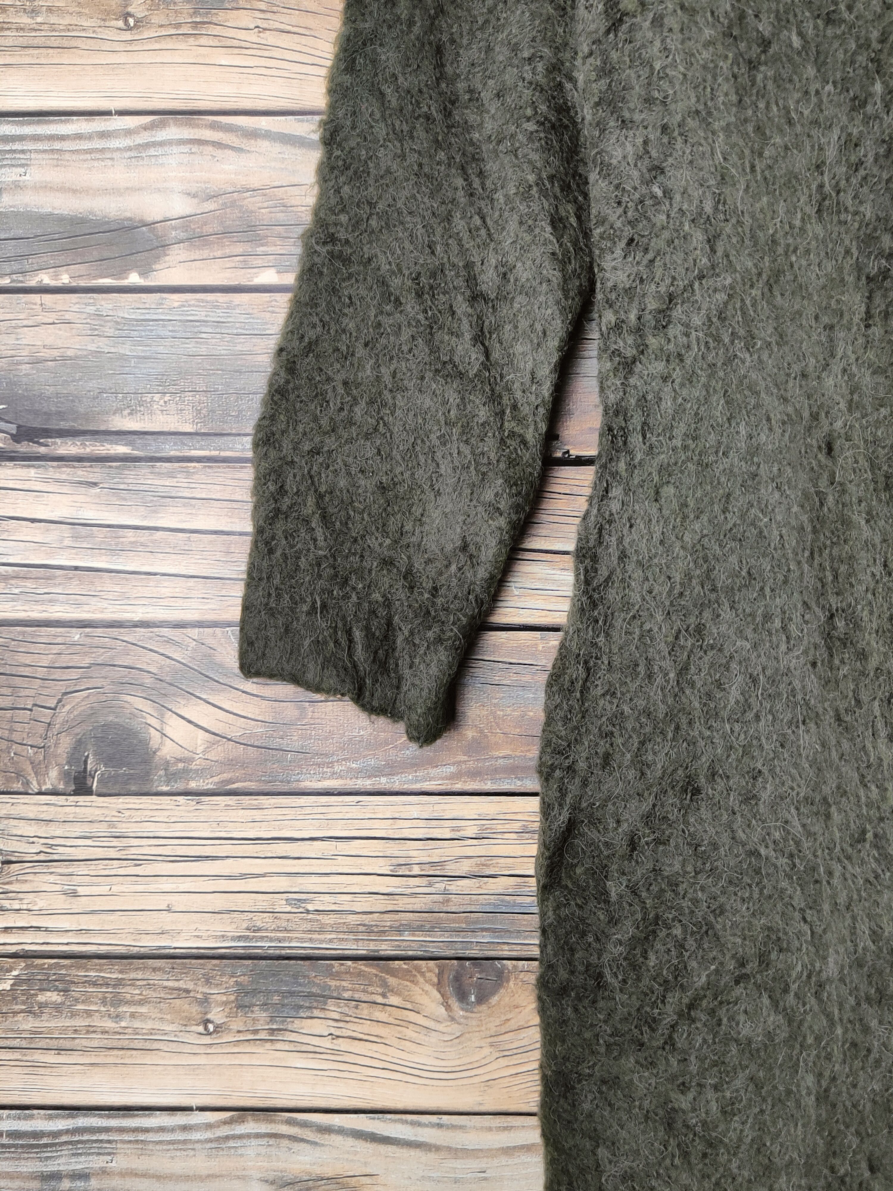 Japanese Brand DL as know as de base Olive Knitwear Long Cardigans #46-602 Size M / US 6-8 / IT 42-44 - 4 Thumbnail