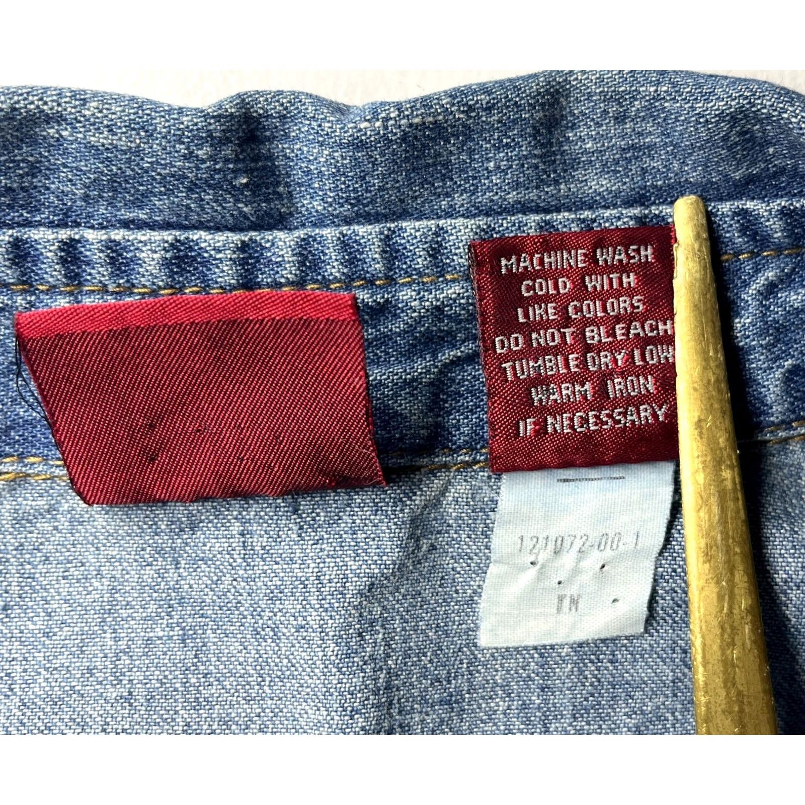 Gap VINTAGE Gap Denim Dress Women's 4 Blue Jeans Short Dress 90s City Style Pockets Womens Size 27" / US 4 / IT 40 - 7 Thumbnail