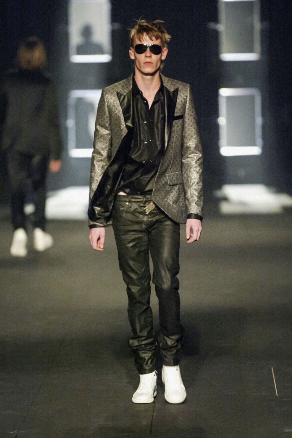 Hedi Slimane Dior Homme Hedi 04SS Blazer Leather Show Piece Runway 48 Size 48S - 1 Thumbnail
