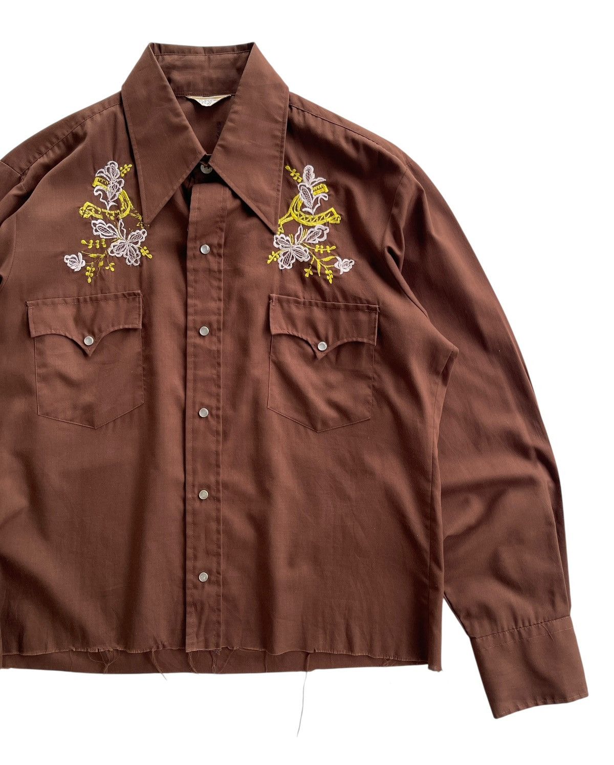 Cowboy Equipment Vintage 60s Western Cowboy Cut Off Shirt Size L / US 10 / IT 46 - 5 Thumbnail