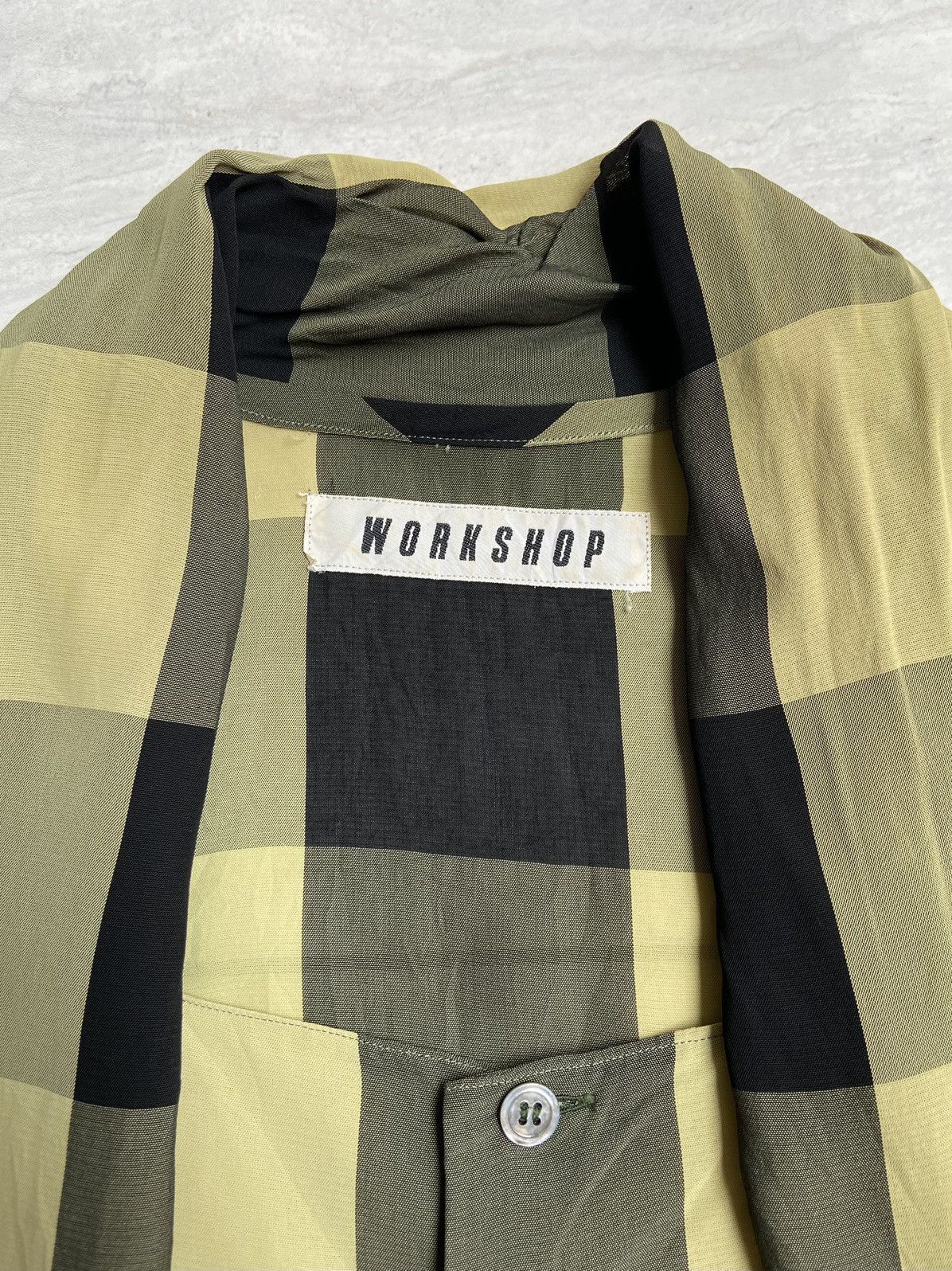 Designer × Japanese Brand × Yohji Yamamoto WORKSHOP Plaid Shirt Size US L / EU 52-54 / 3 - 5 Thumbnail