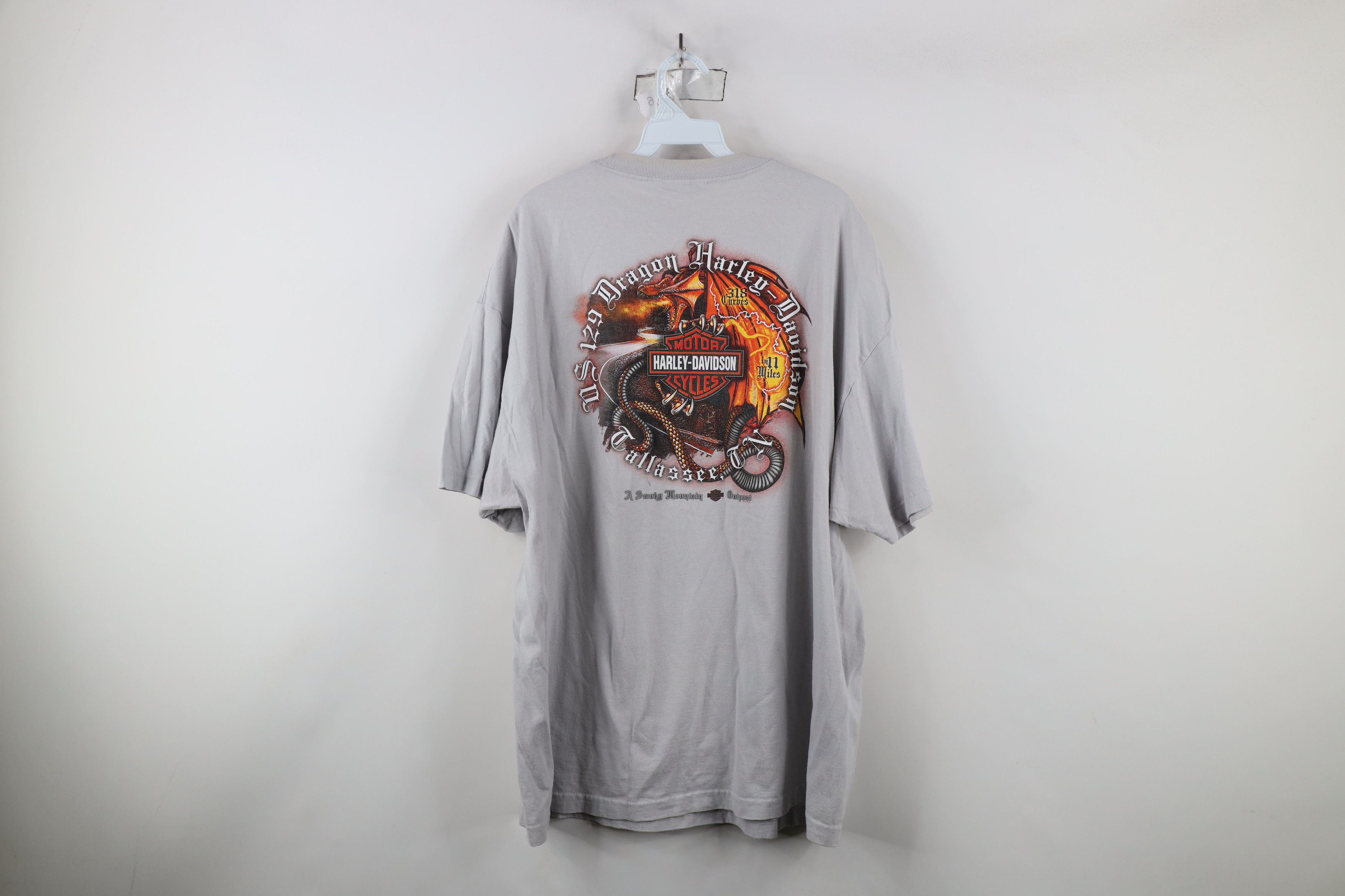 Harley Davidson × Vintage Vintage Y2K Harley Davidson Spell Dragon Fire Flames T-Shirt Size US XXL / EU 58 / 5 - 13 Thumbnail