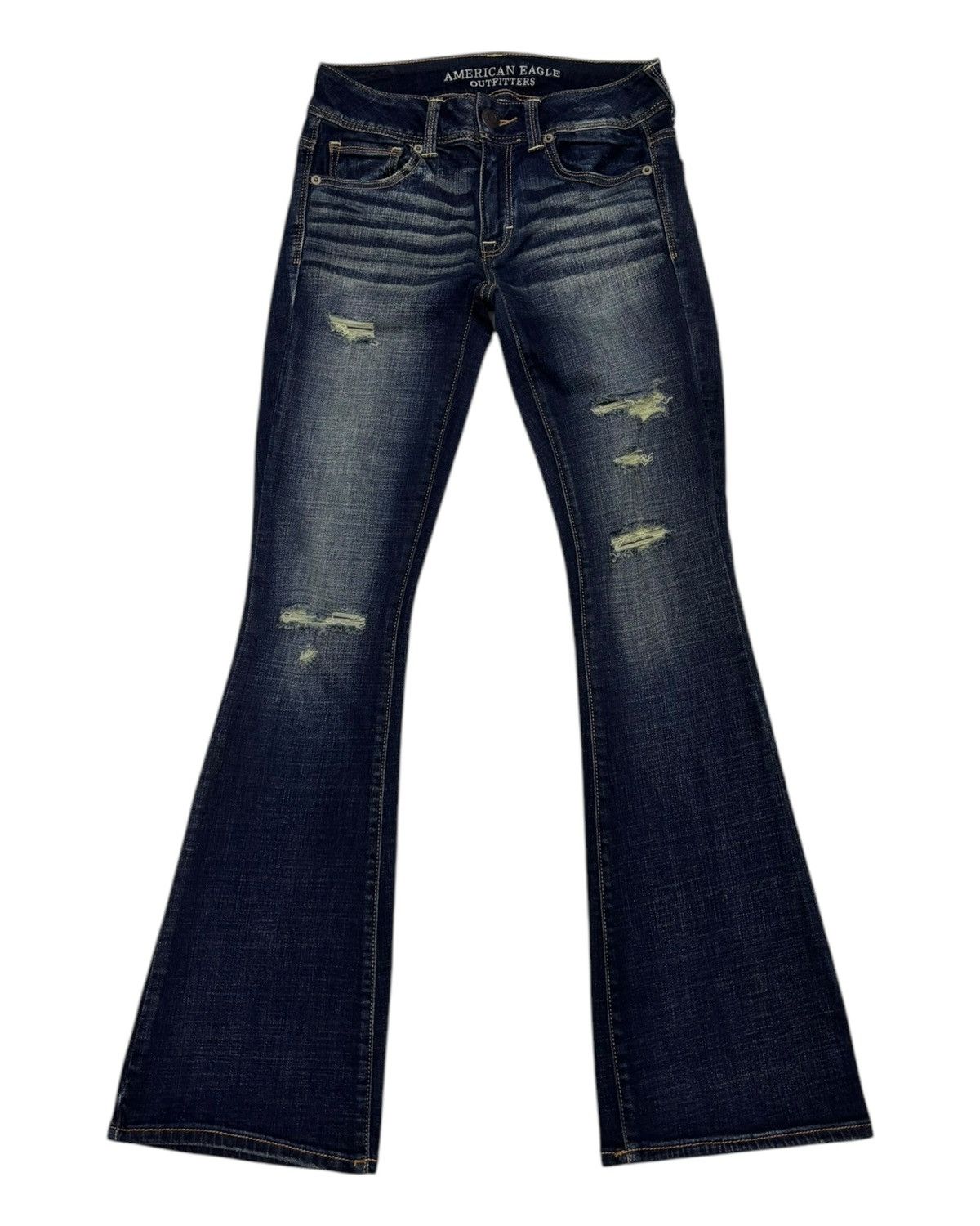 Flare Jeans Bootcut American Eagle Distressed Denim Jeans
