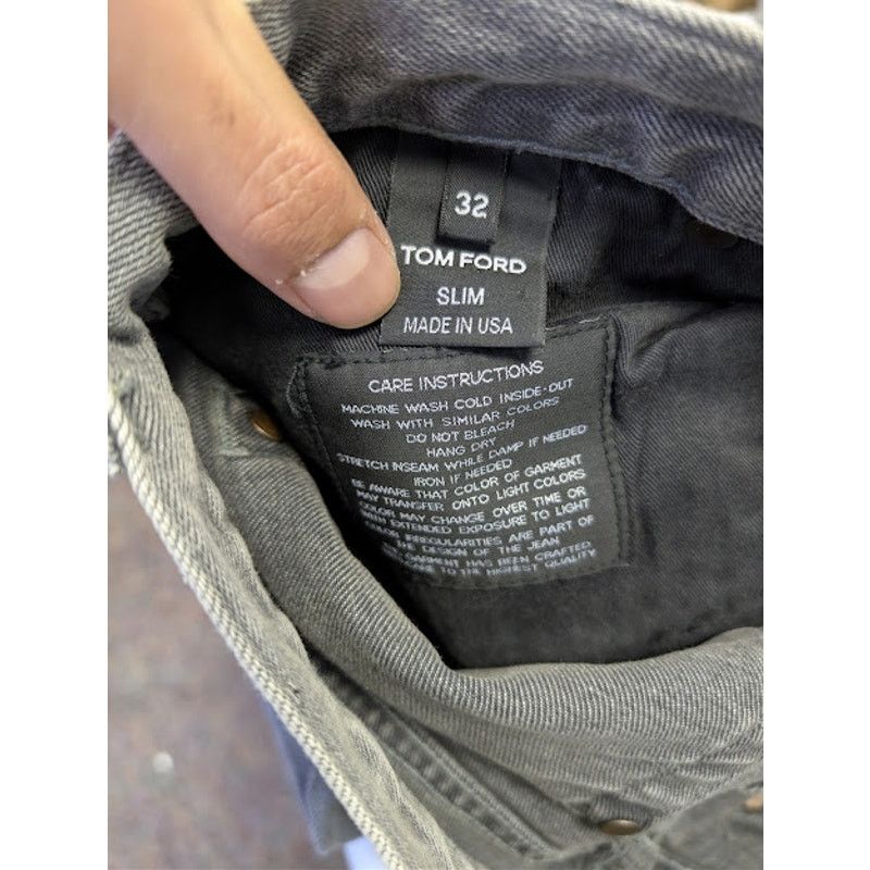 Tom Ford o1rshd1 Slim-Fit Denim Jeans in Grey Size US 32 / EU 48 - 18 Thumbnail