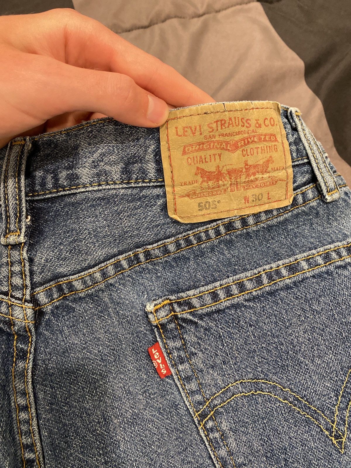Levi's Levi’s 505 Straight Fit Jean Shorts Size US 30 / EU 46 - 3 Thumbnail