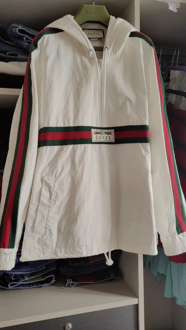Gucci gucci unisex windbreaker with iconic stripes - dmc Size US M / EU 48-50 / 2 - 1 Thumbnail