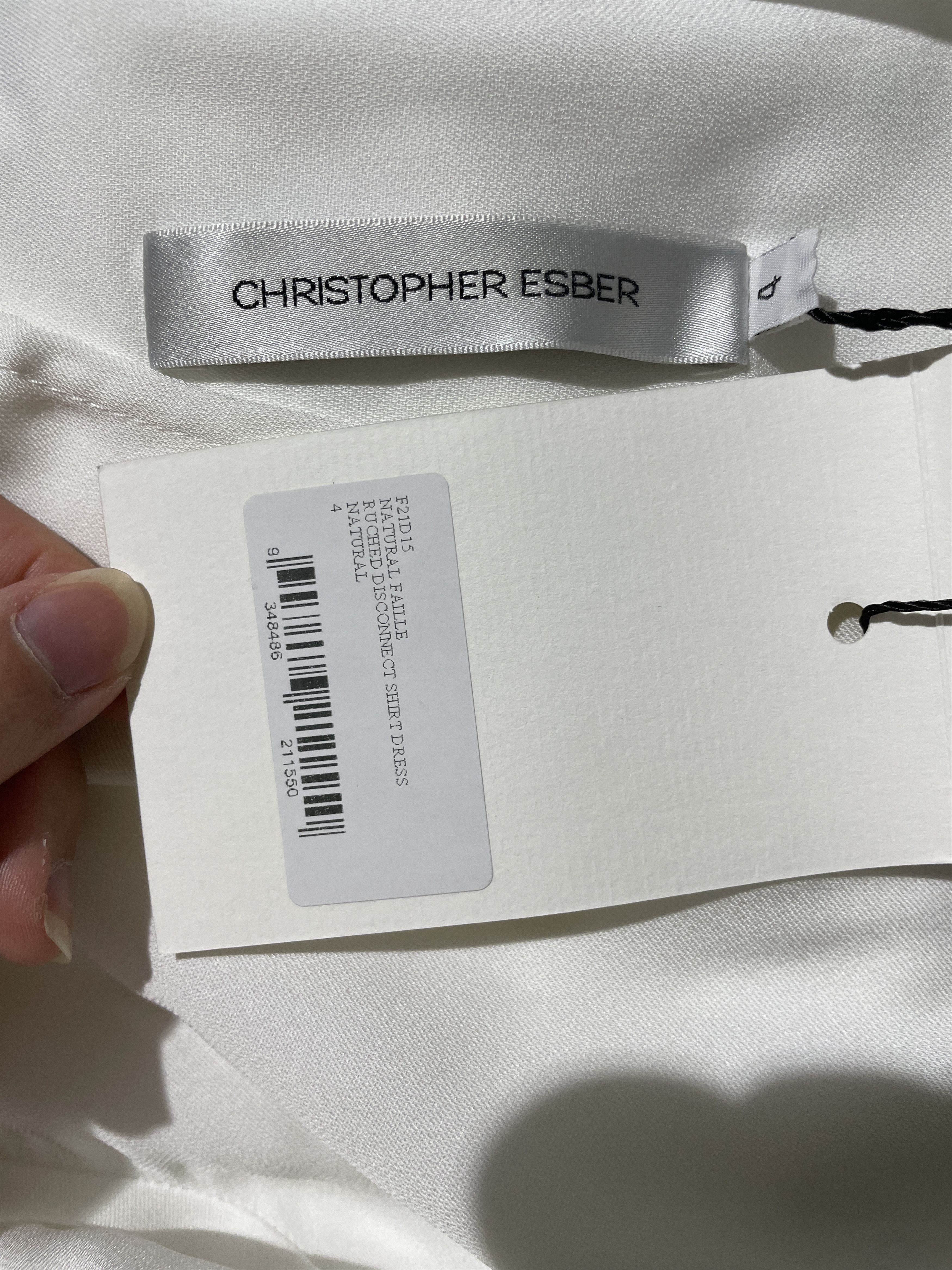 Christopher Esber Ruched Disconnect Shirt Dress Size XS / US 0-2 / IT 36-38 - 4 Thumbnail