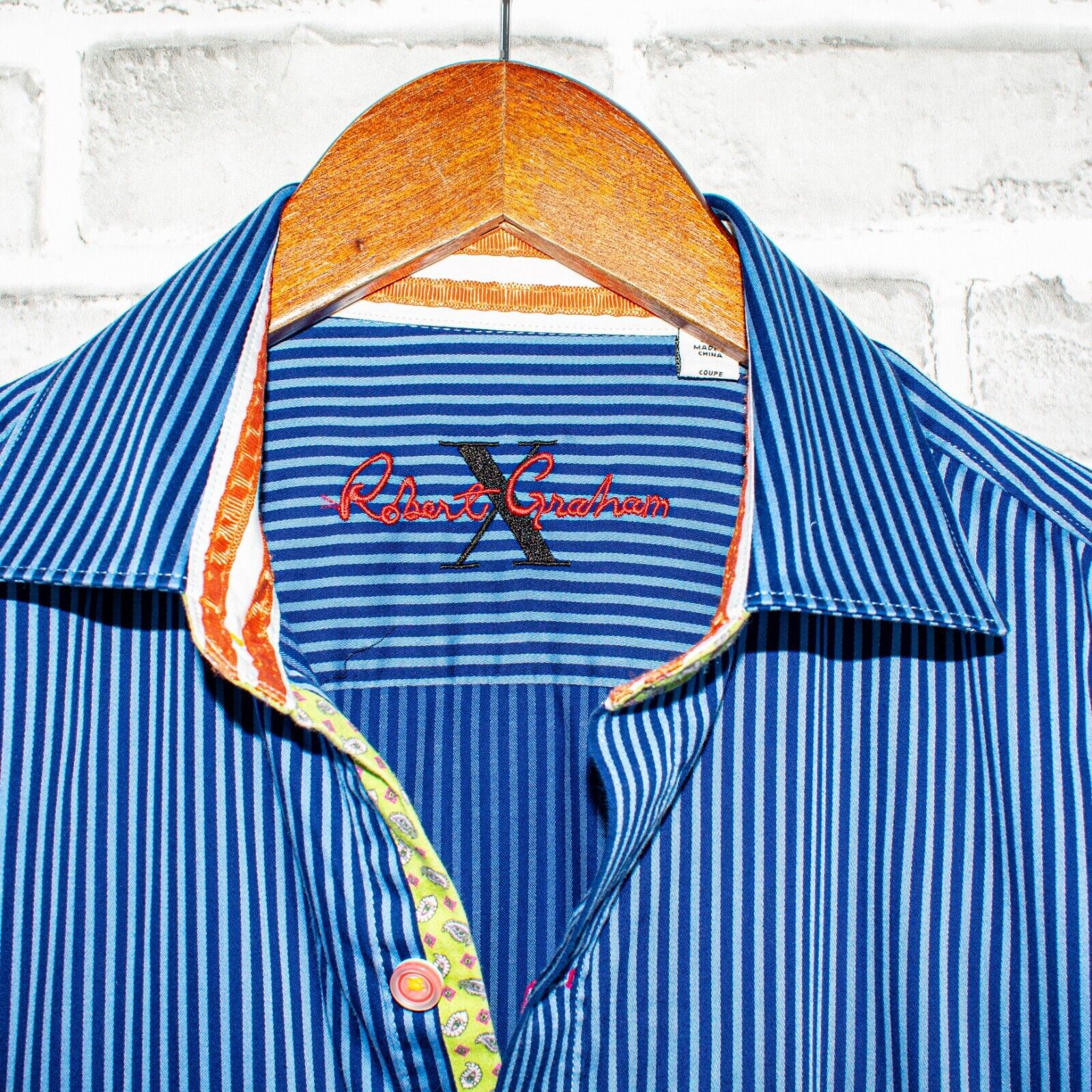 Robert Graham Robert Graham X collection Button up Shirt Blue Striped Size US M / EU 48-50 / 2 - 6 Thumbnail