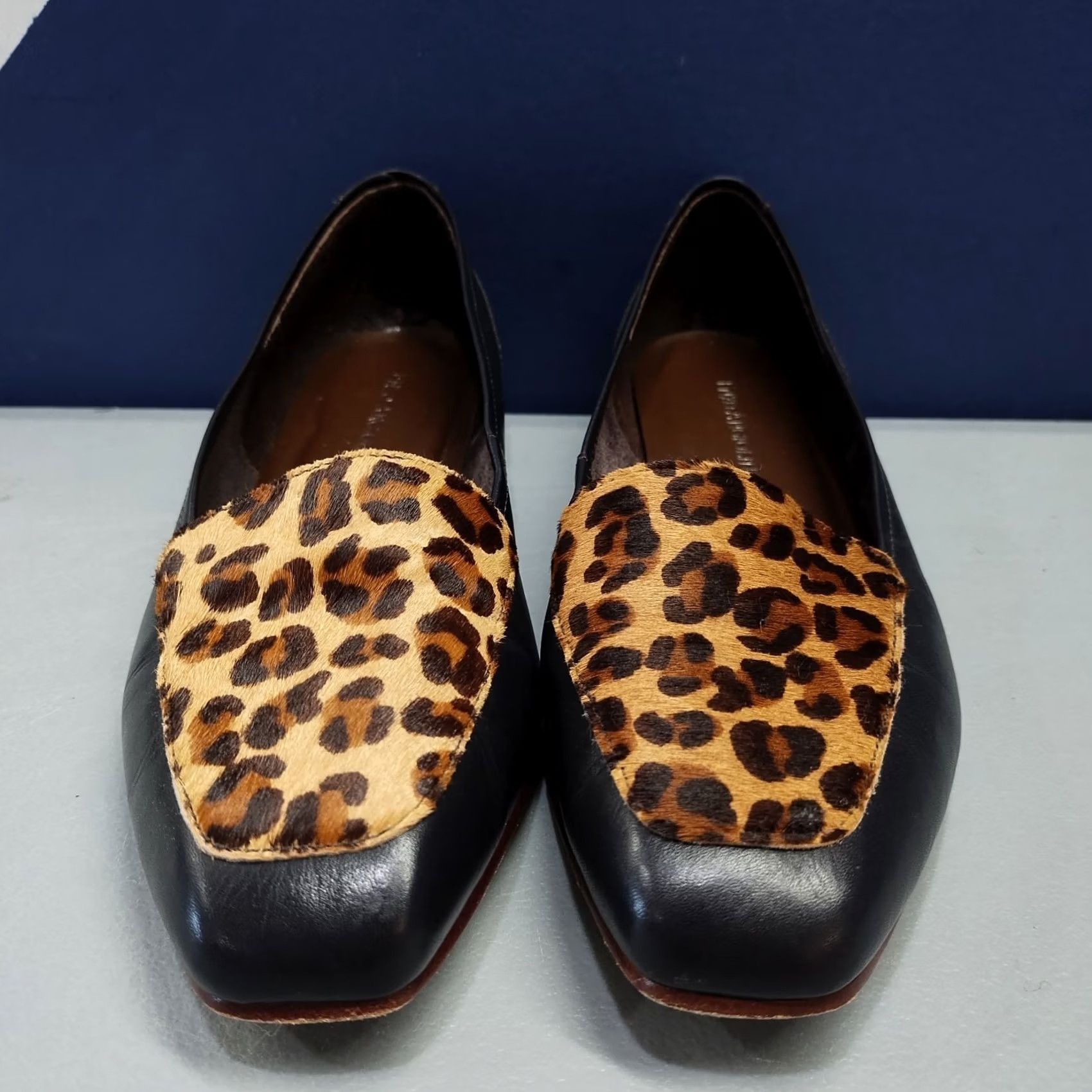 Kenzo Enzo Angiolini Loafers Womens US 7M Multicolor Leopard Print Leather Square Toe Size US 7 / IT 37 - 2 Thumbnail