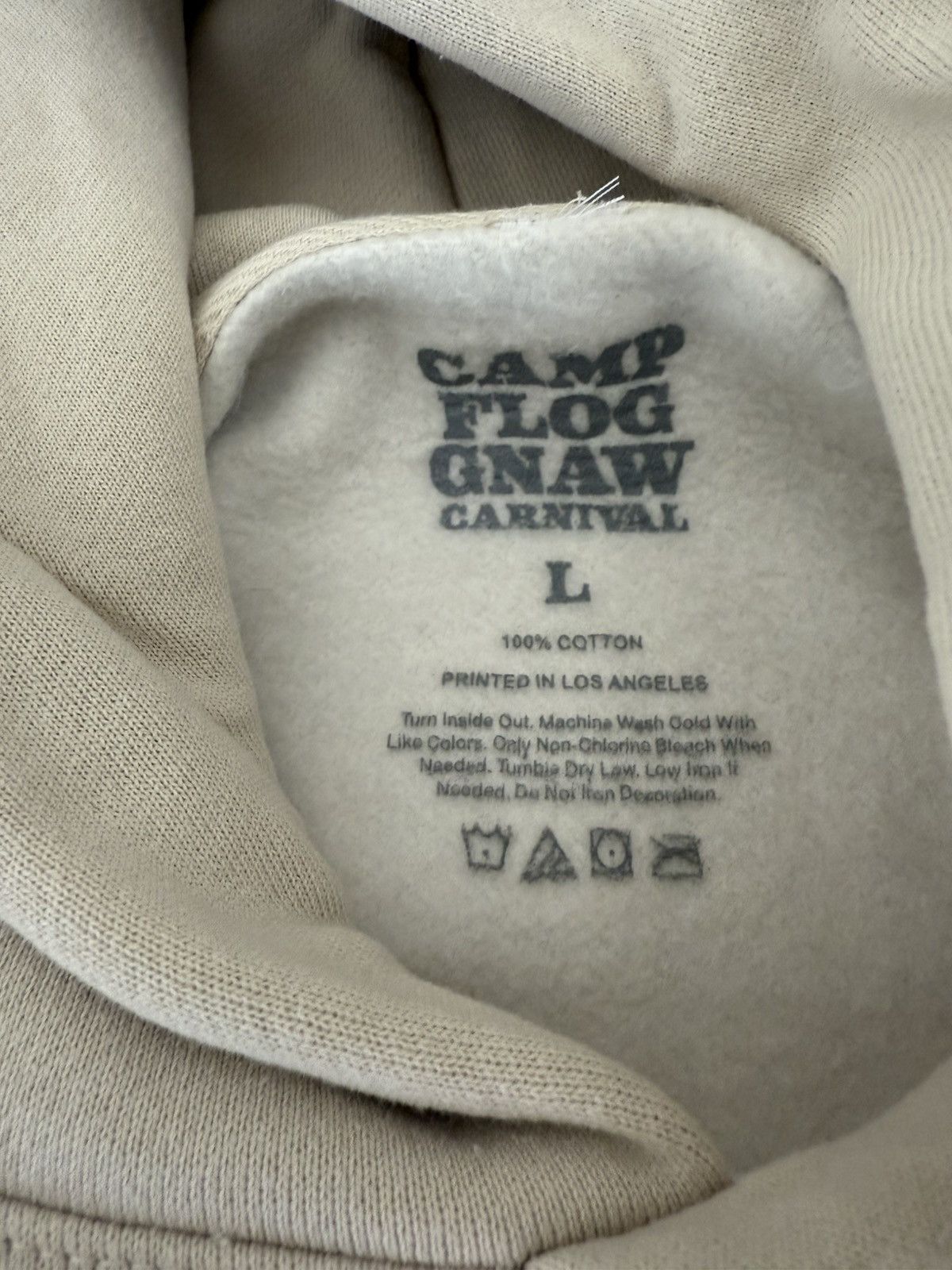 Tyler The Creator Camp Flog Gnaw Carnival 2024 Lineup Hoodie / Cream Size US L / EU 52-54 / 3 - 4 Thumbnail