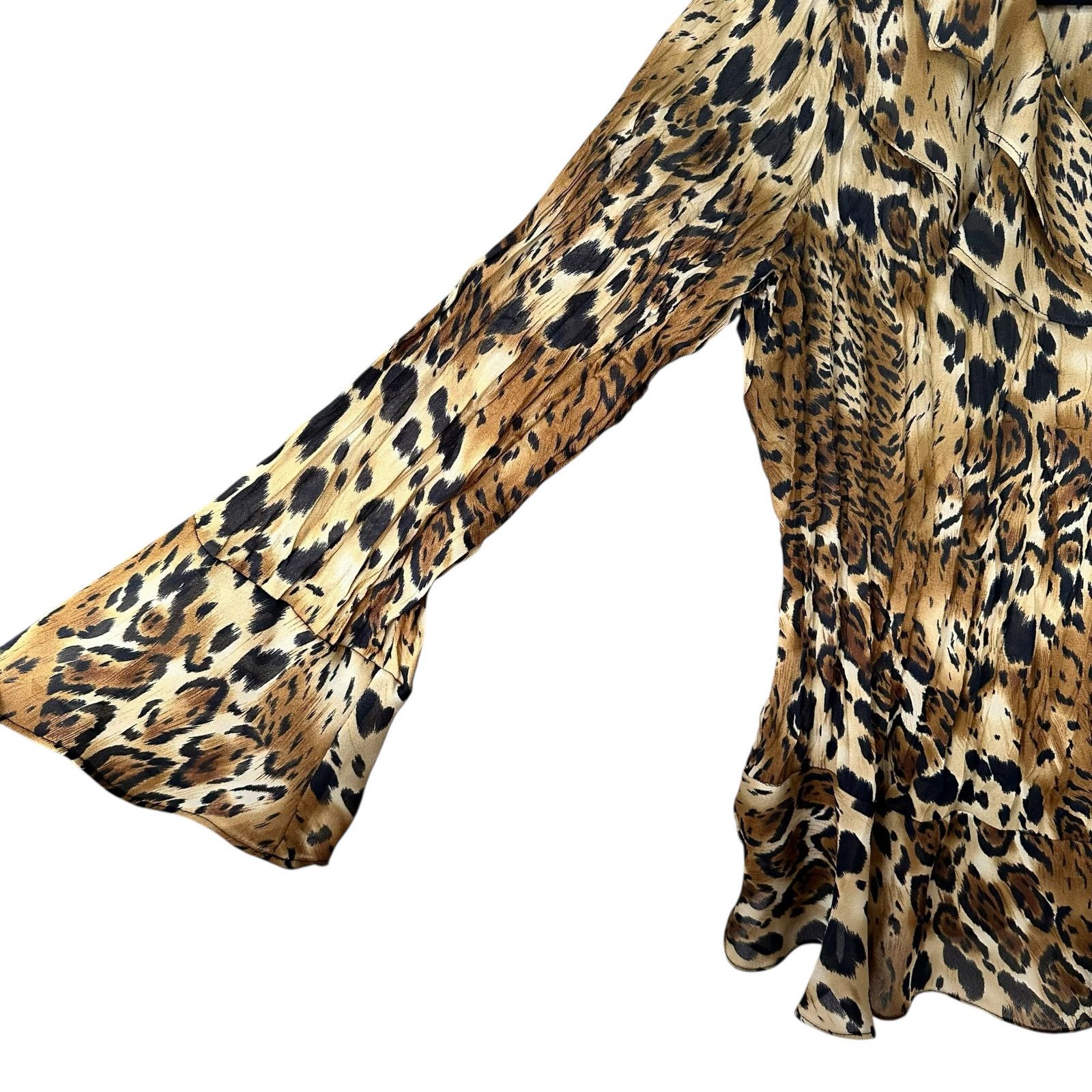 Other Allison Taylor Y2K Going Out Ruffle Tops Leopard Brown XL Size XL / US 12-14 / IT 48-50 - 3 Thumbnail