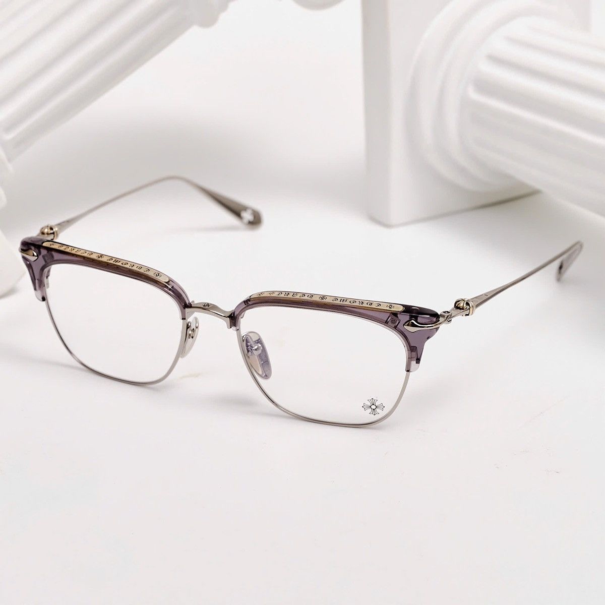 Chrome Hearts CHROME HEARTS SLUNTRADICTION (54) FLINT/GUNMETAL GLASSES Size ONE SIZE - 2 Thumbnail