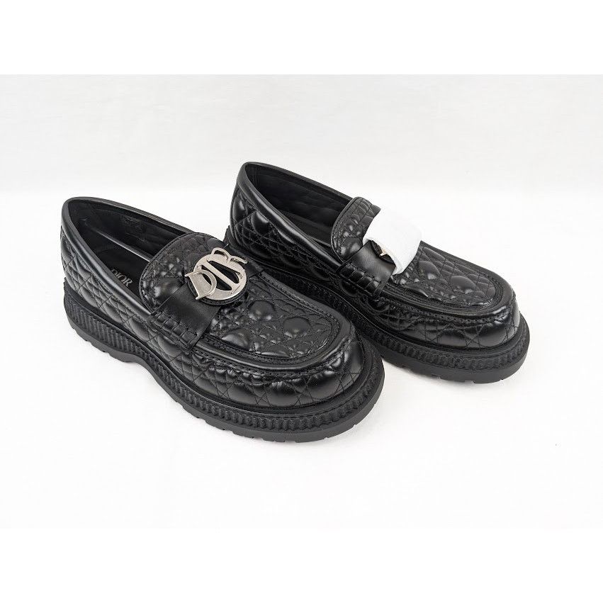 Dior o1rshd1 Buffalo Loafers Cannage Leather in Black Size US 11 / EU 44 - 14 Thumbnail