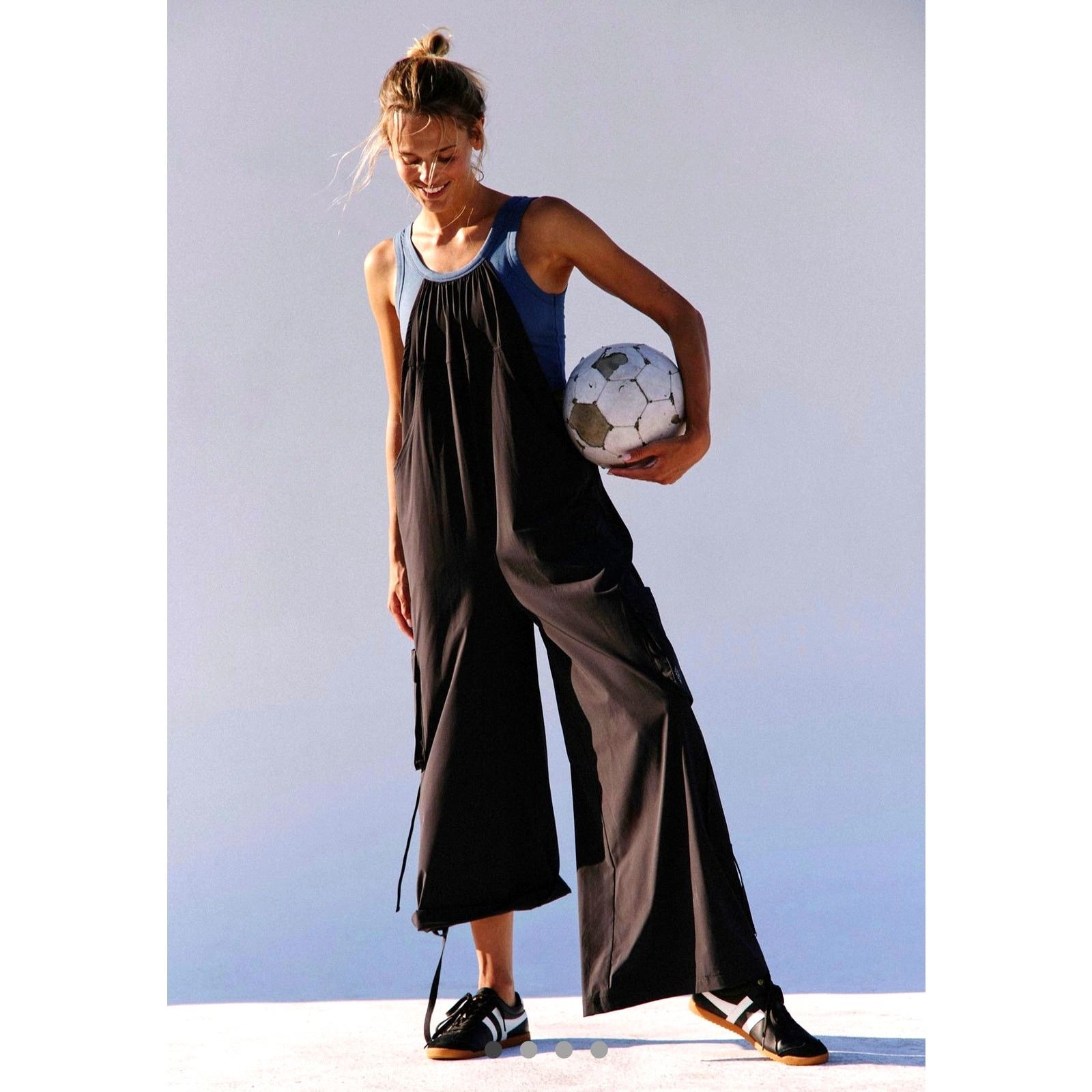 Free People Free People Pathfinder One Piece Jumpsuit Skyline/Black M Size 29" - 2 Thumbnail