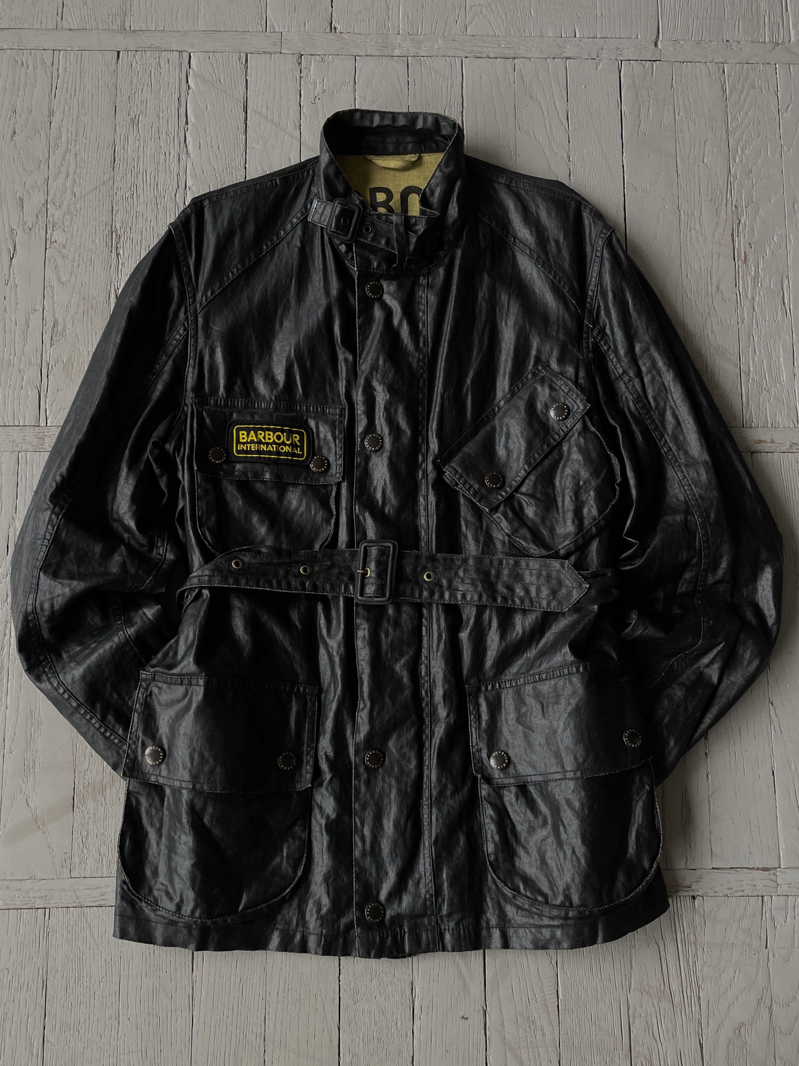 Barbour Vintage Vintage Barbour International Belted Motorcycle Jacket Grailed