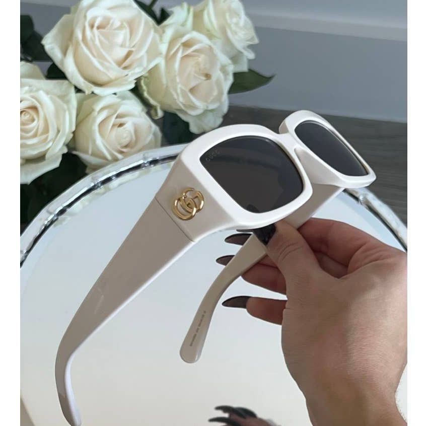 Gucci NEW Gucci GG1403S Ivory Unisex Marmont Sunglasses Size ONE SIZE - 1 Thumbnail
