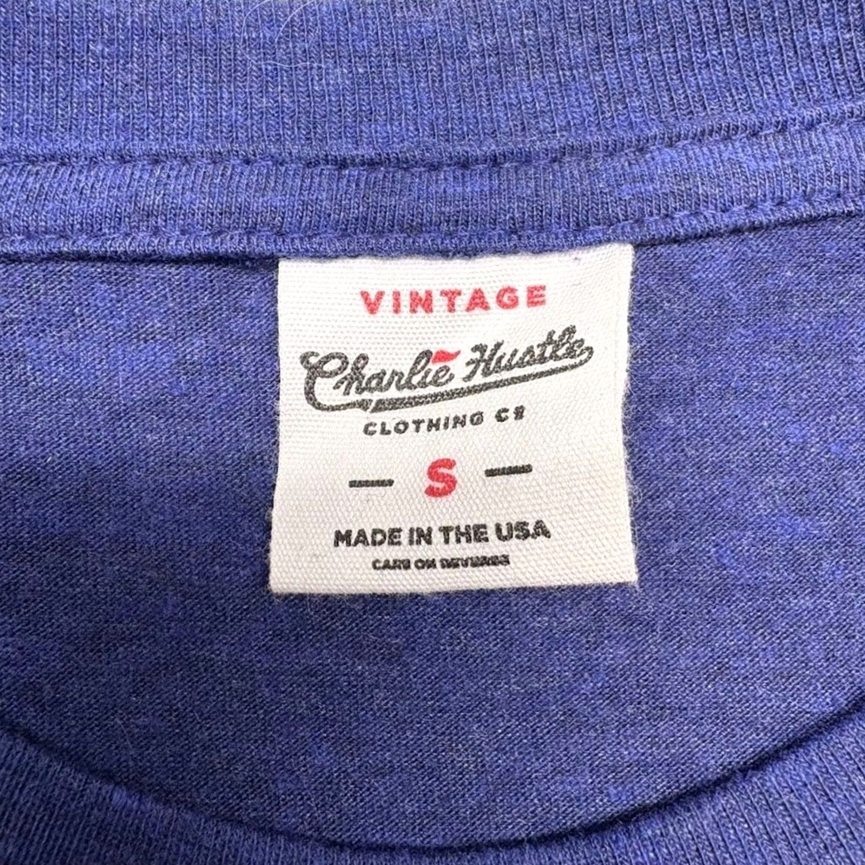 Vintage Charlie Hustle Varsity Streaking Team T Shirt S Blue Mens Busy Blue Varsity Streaking Team Shirt Vintage Graphic Tee Size US S / EU 44-46 / 1 - 3 Thumbnail