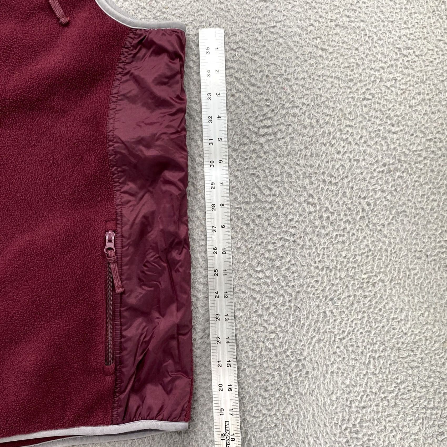 Vintage Energy Zone Maroon Full Zip Vest - Plus Size 3X - Fleece Size XXL / US 16-18 / IT 52-54 - 7 Thumbnail