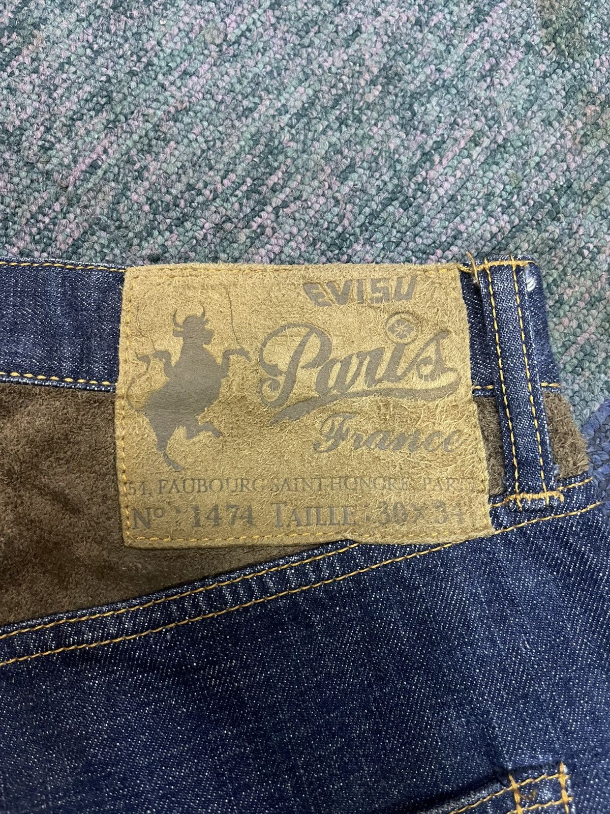 Designer × Evisu RARE EVISU PARIS YAMANE SUEDE SEA GULL SELVEDGE JEANS Size US 31 - 7 Thumbnail
