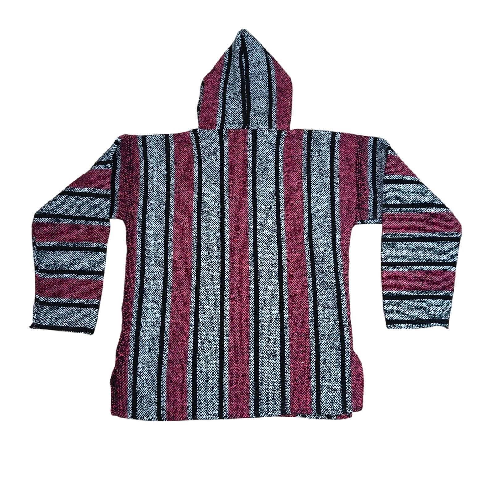 Vintage Vtg Vel-Mex Mens Striped Pullover Drug Rug Hippie Surfer Y2K Size US L / EU 52-54 / 3 - 2 Thumbnail