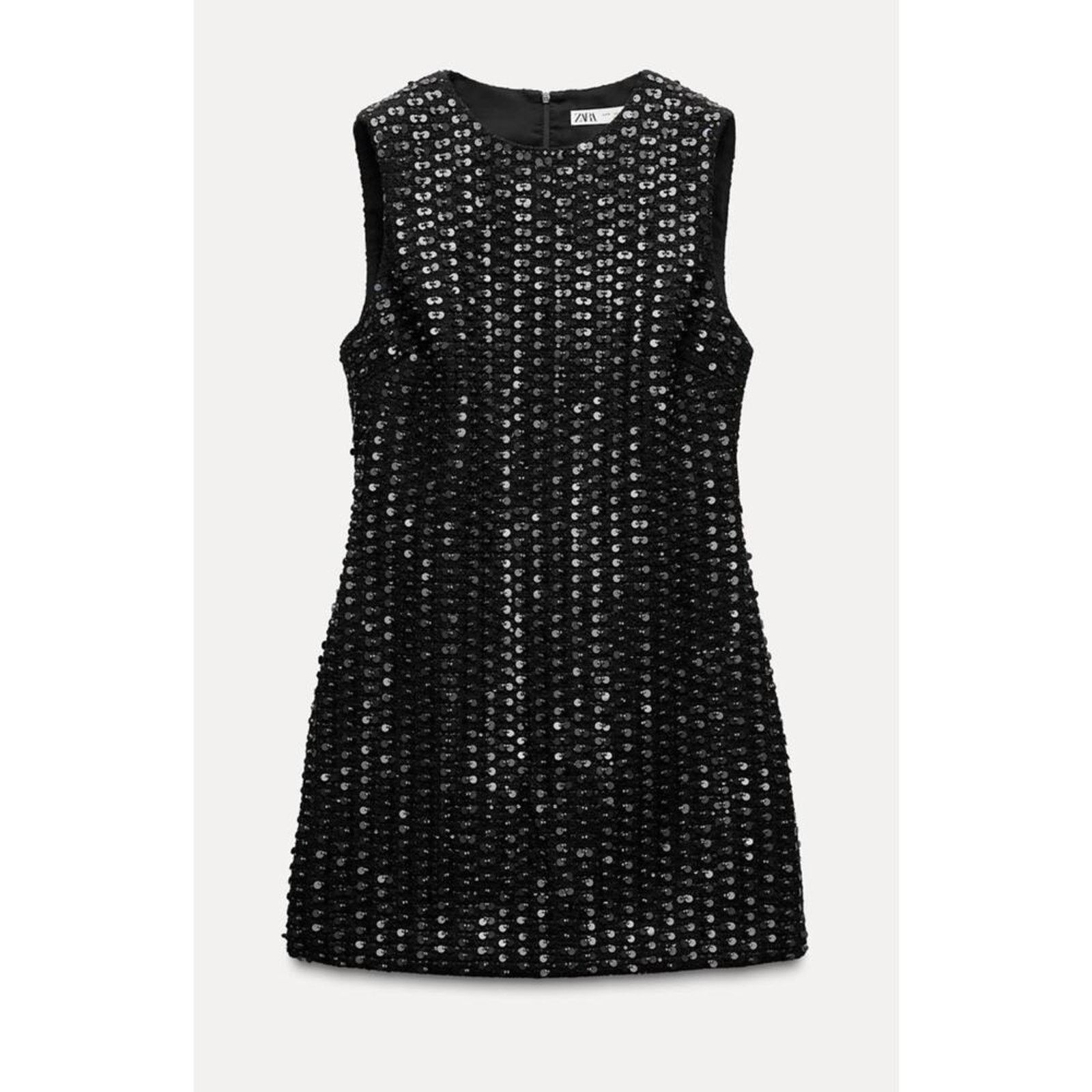 Nwt- Zara SEQUIN MINI DRESS ZW COLLECTION-L