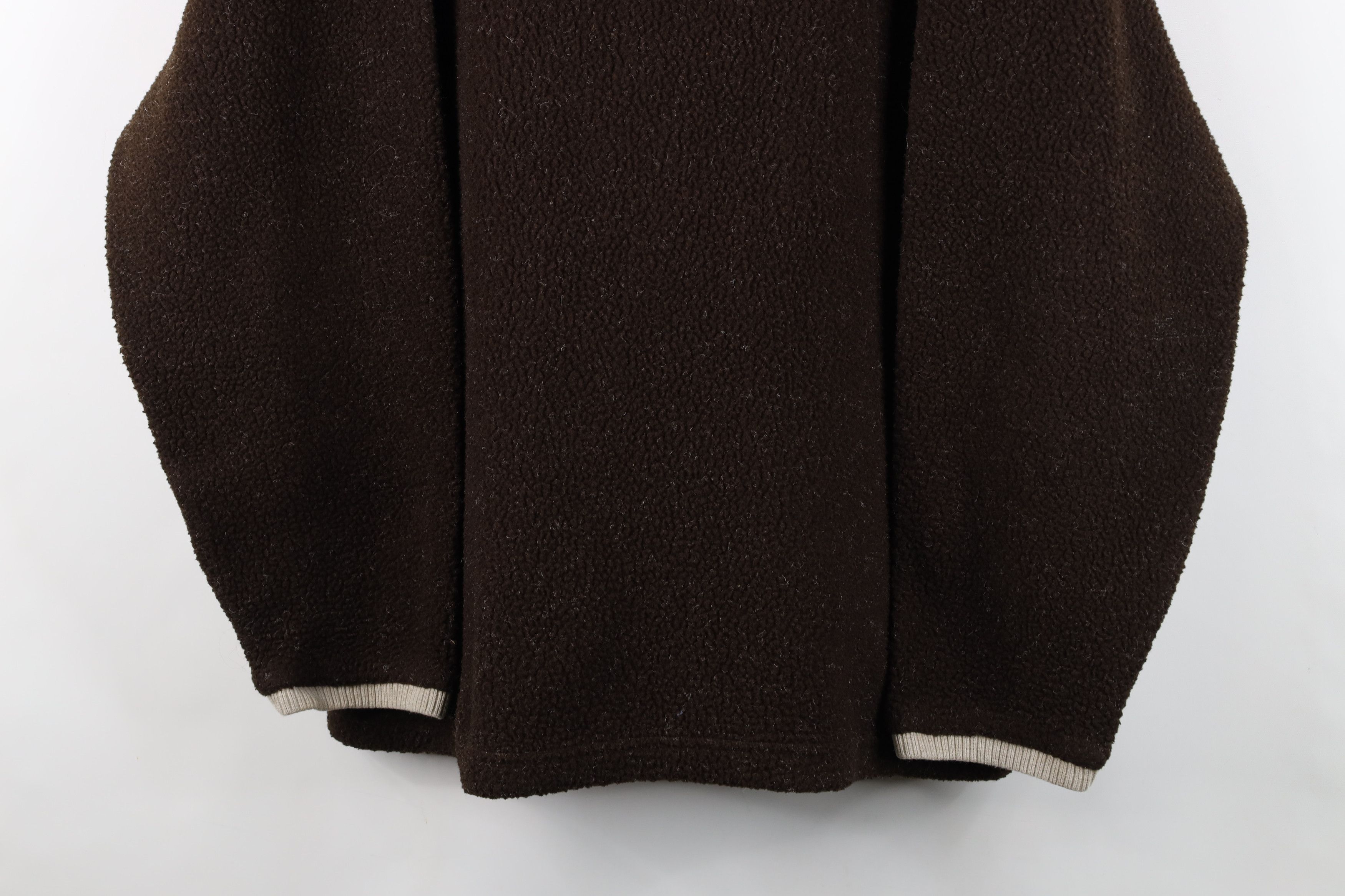 Vintage Vintage 90s Streetwear Fit Deep Pile Fleece Sweater Brown Size US L / EU 52-54 / 3 - 3 Thumbnail