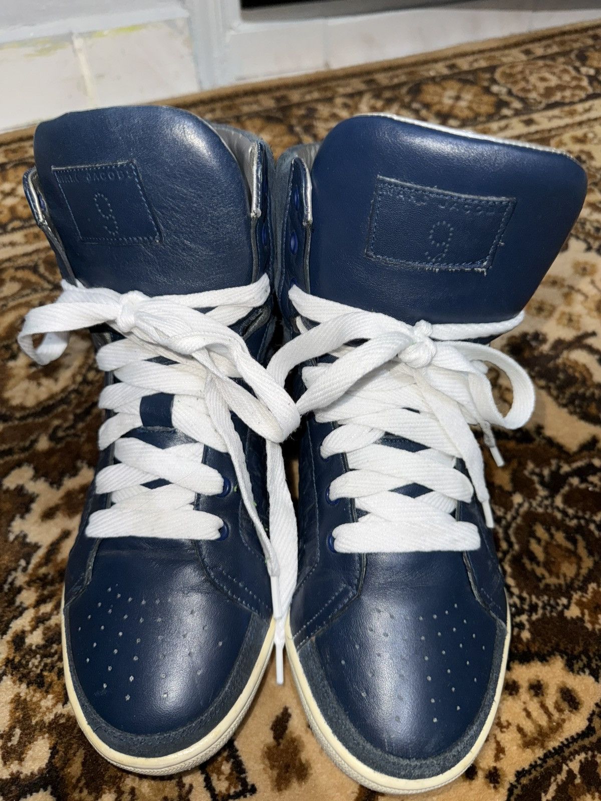 Marc Jacobs Vintage Marc Jacobs High-Top Blue Suede Sneakers Size US 10 / EU 43 - 2 Thumbnail