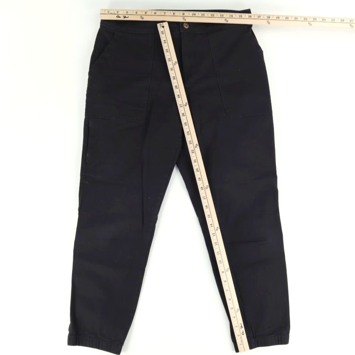 The North Face VINTAGE The North Face Stretch Gathered Hem 3/4 Cotton Chambray Hiking Pants Black Women's 8 Size 30" / US 8 / IT 44 - 3 Thumbnail