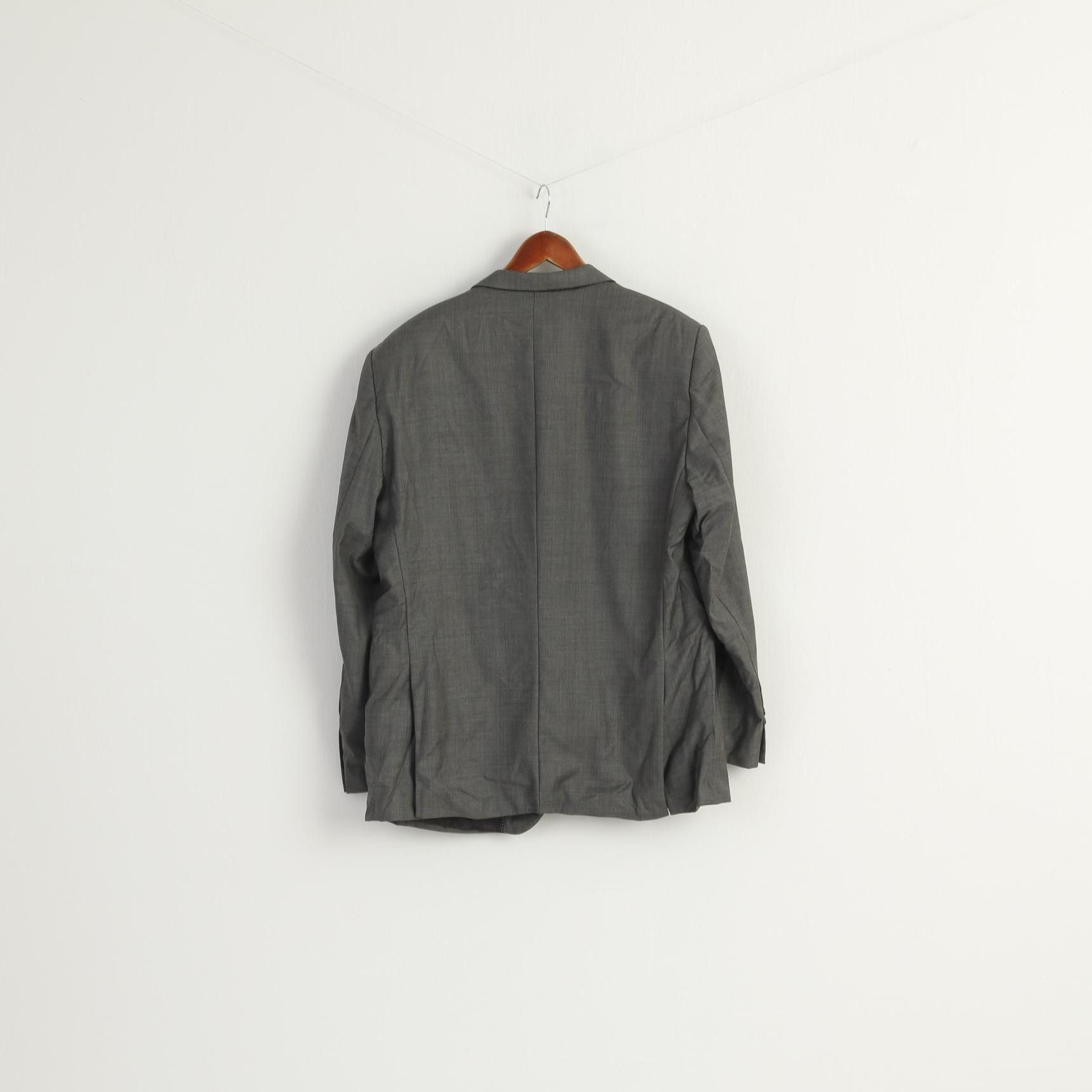 Vintage Carl Gross Men 54 44 Blazer Grey Loro Piana 1014 Size 44R - 8 Thumbnail