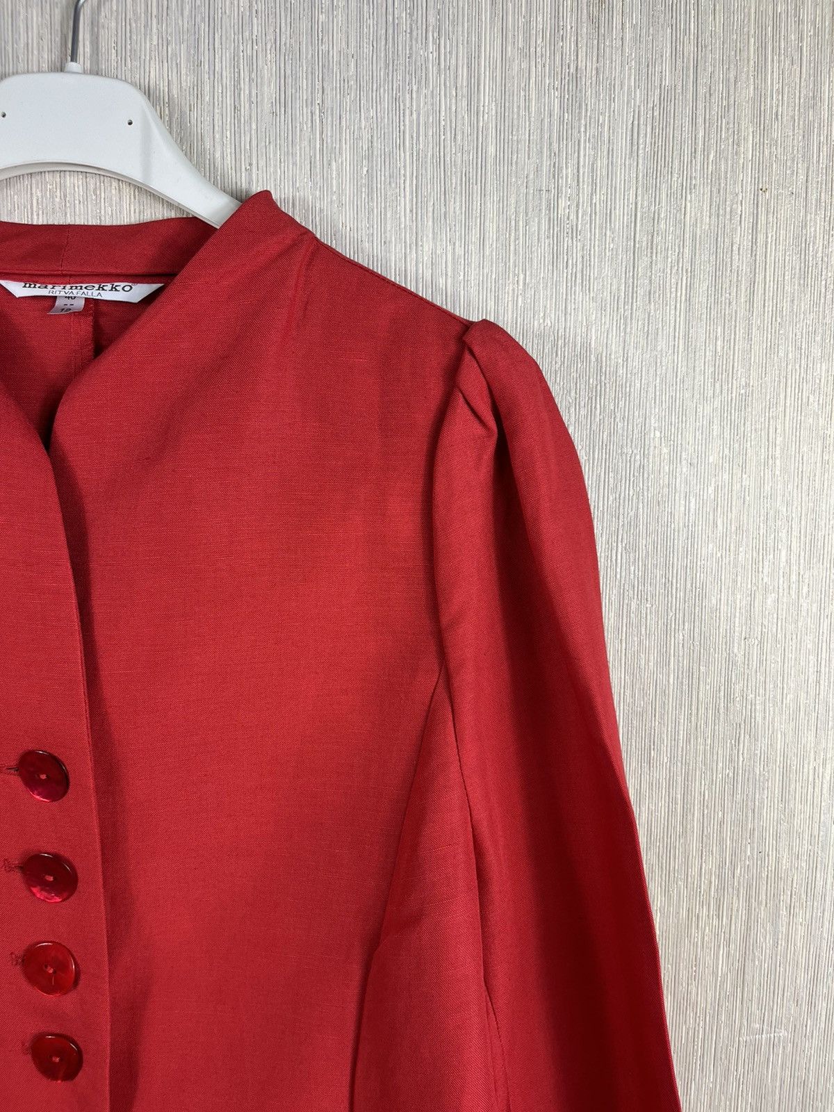 Designer × Marimekko Marimekko ritva falla linen blazer button jacket Size M / US 6-8 / IT 42-44 - 4 Thumbnail