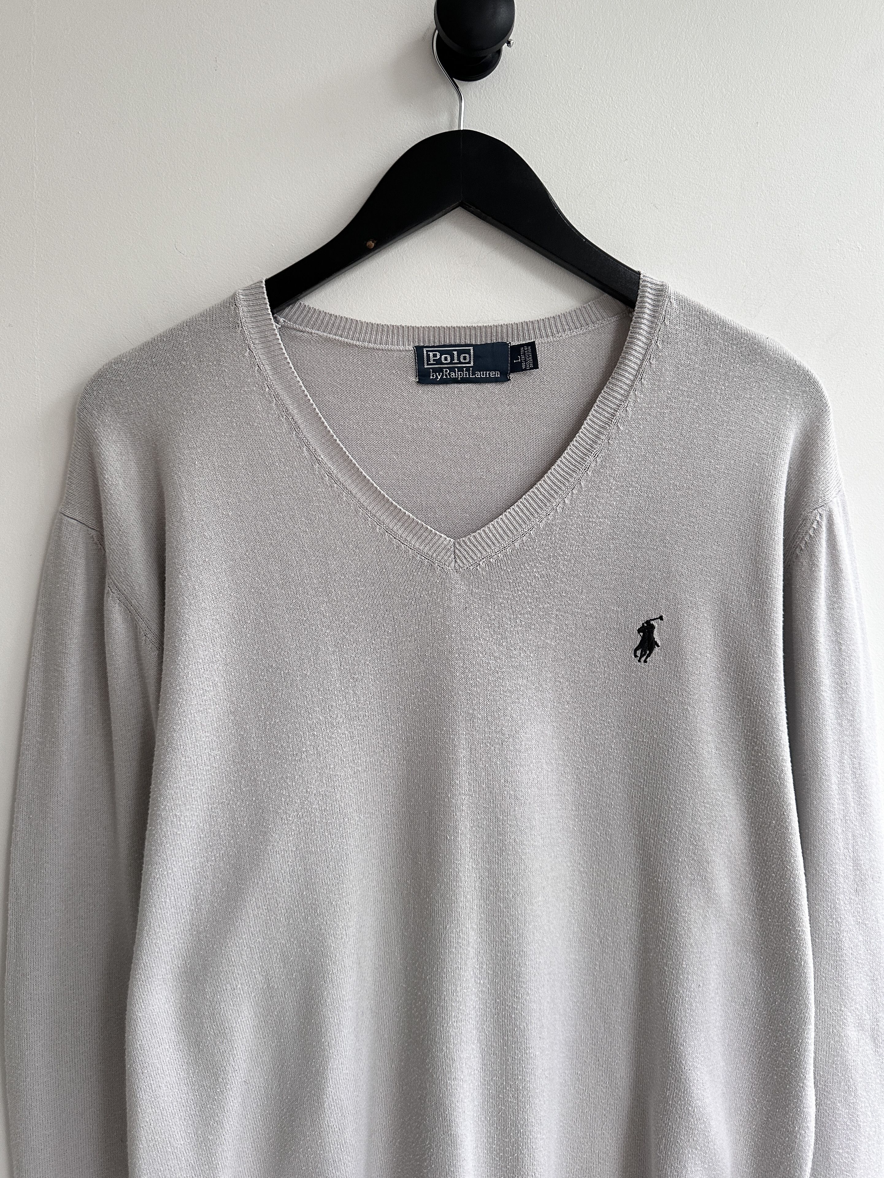 Polo Ralph Lauren Polo Ralph Lauren V Neck Jumper Sweater Pullover Size US L / EU 52-54 / 3 - 2 Thumbnail