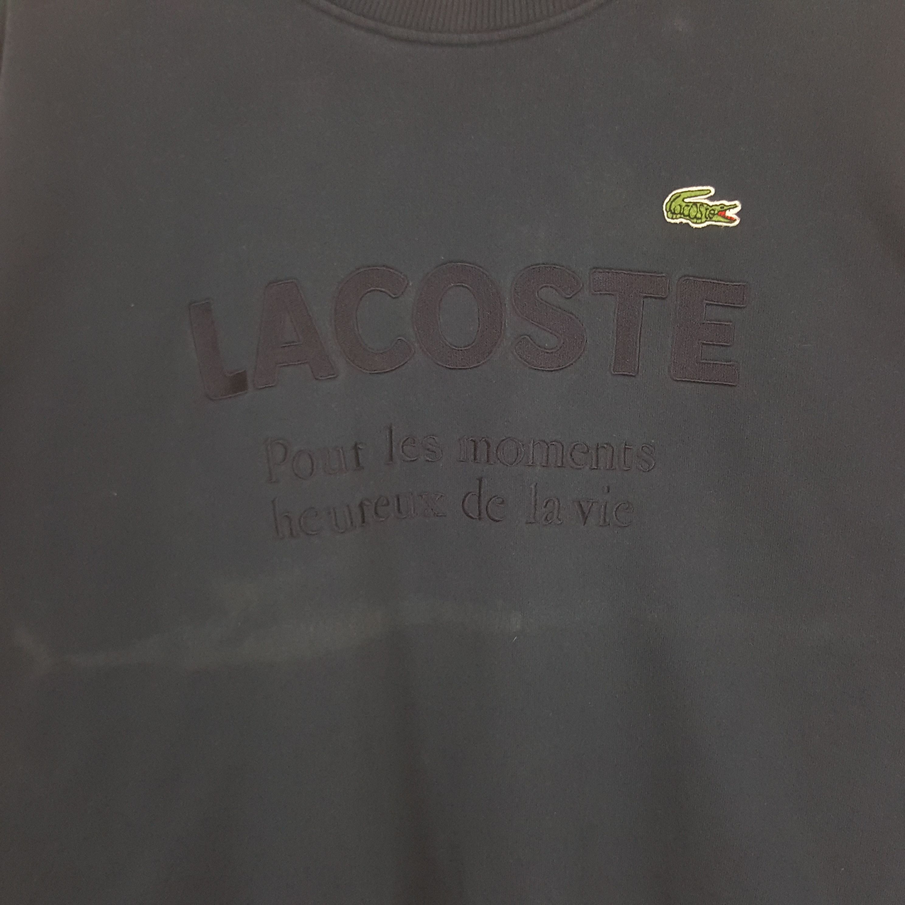 Lacoste Vintage Lacoste Embroidery Spellout Sweatshirt C290N26 Size US M / EU 48-50 / 2 - 2 Thumbnail