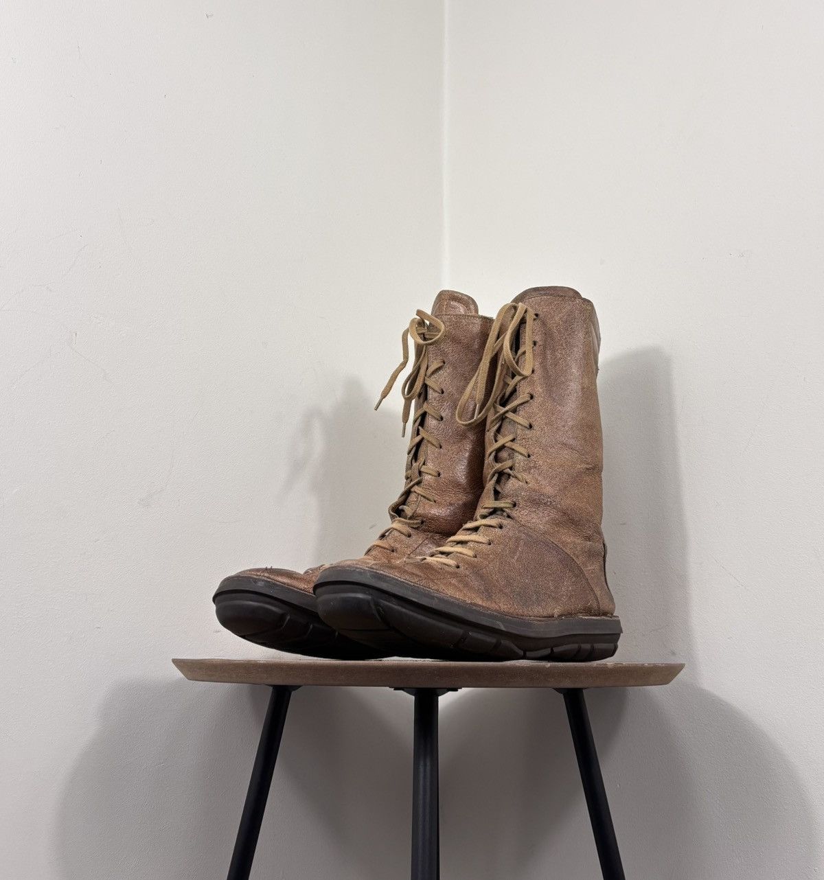 Bally Bally BearthTrek Men’s Distressed Leather Combat Boots Size US 8.5 / EU 41-42 - 10 Thumbnail