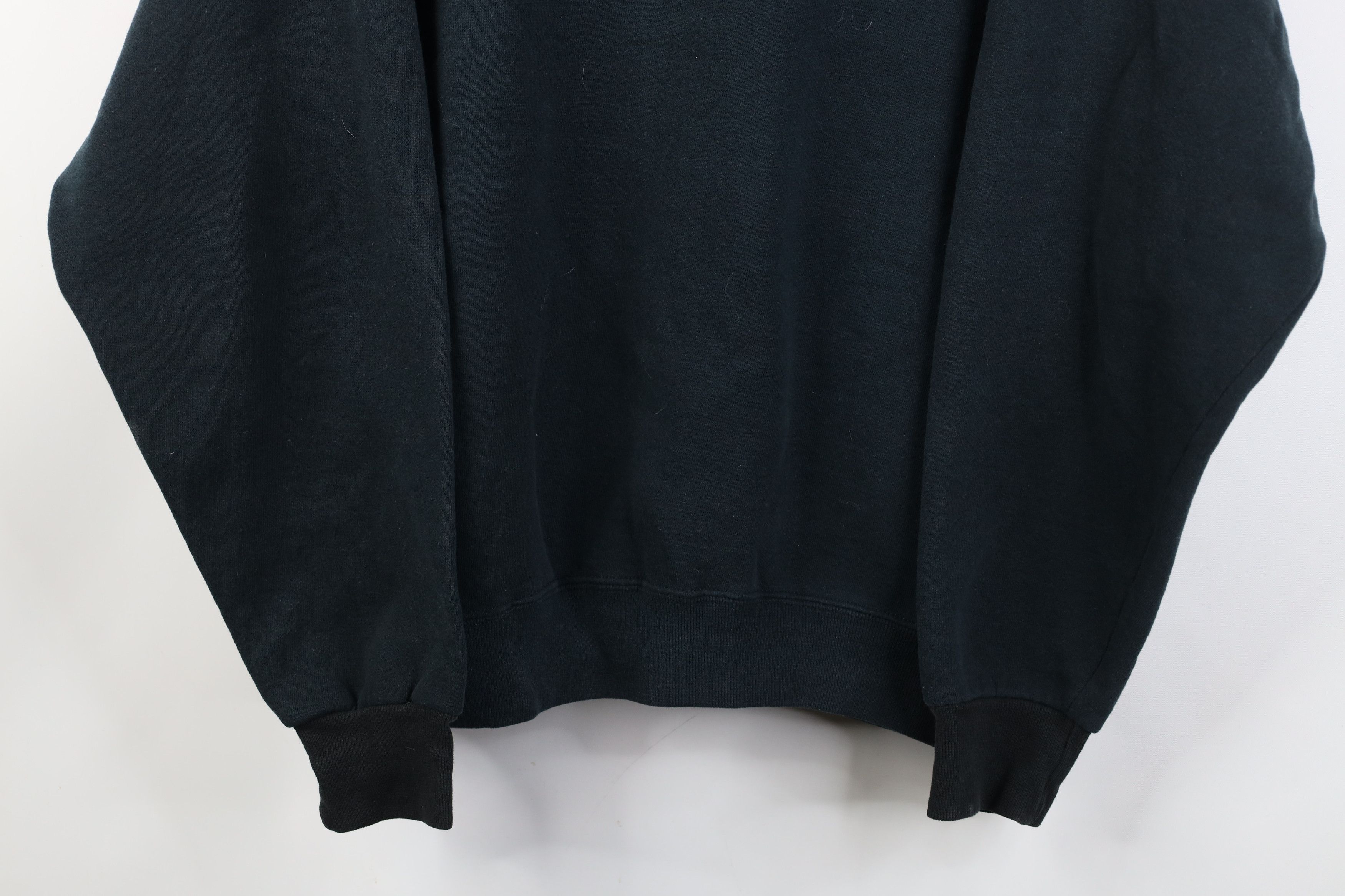 Vintage Vintage 90s Streetwear Heavy Crewneck Sweatshirt Black USA Size US XL / EU 56 / 4 - 3 Thumbnail
