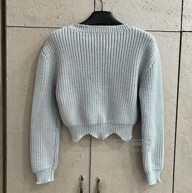 Dior Dior Light Blue Wool Pullover Sweater . Size S / US 4 / IT 40 - 2 Thumbnail