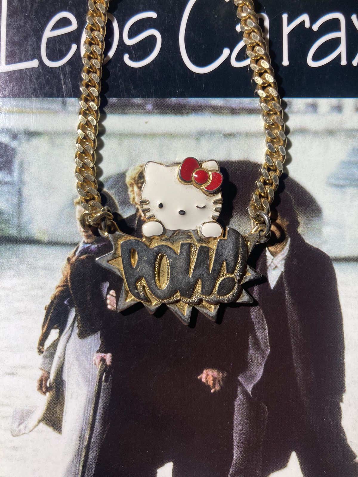 AMBUSH POW! Chain Necklace Pendant Red Gold Fashion Jewelry