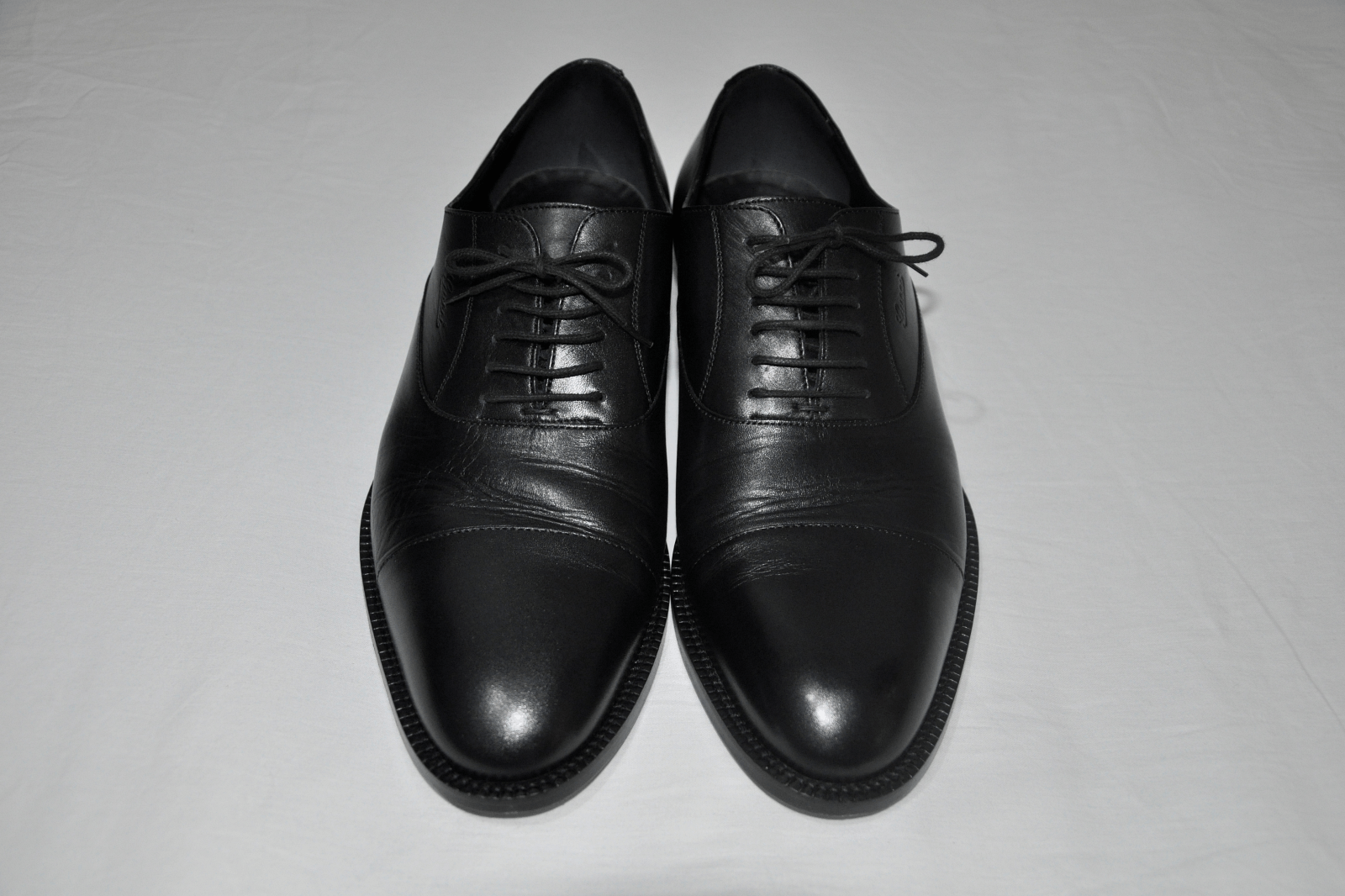 Gucci GUCCI BLACK BOVINE LEATHER CLASSIC SIGNATURE OXFORD LACE-UPS Size US 10.5 / EU 43-44 - 5 Thumbnail