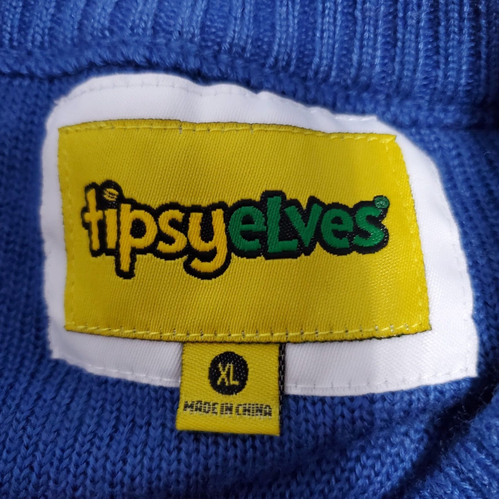 Vintage VINTAGE Tipsy Elves Sweater Men XL Blue Ugly Christmas Feliz Navidog Knit Pullover Size US XL / EU 56 / 4 - 3 Thumbnail