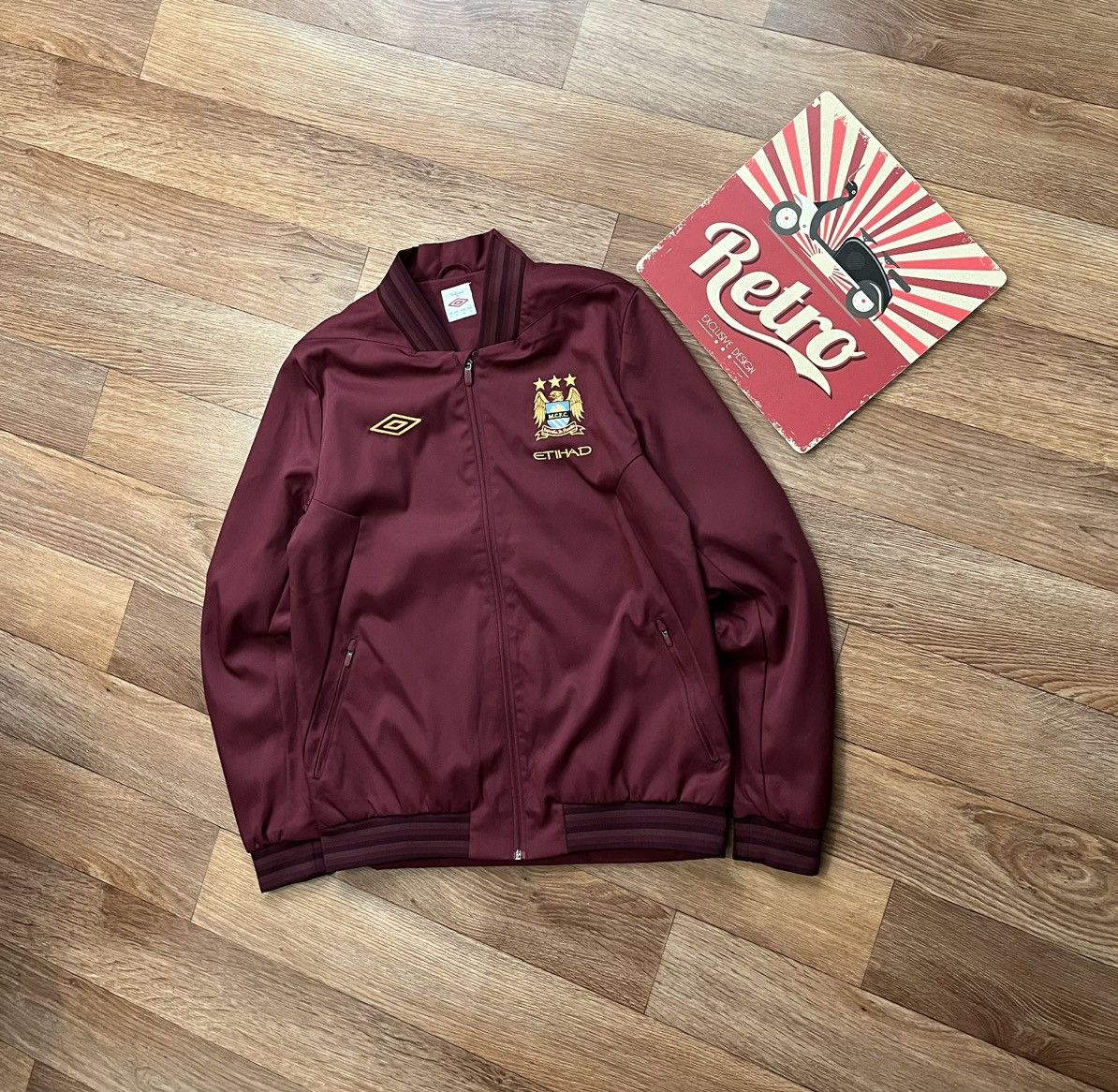 Umbro Vintage Umbro Manchester City Jacket Soccer Track Top Size US L / EU 52-54 / 3 - 2 Thumbnail