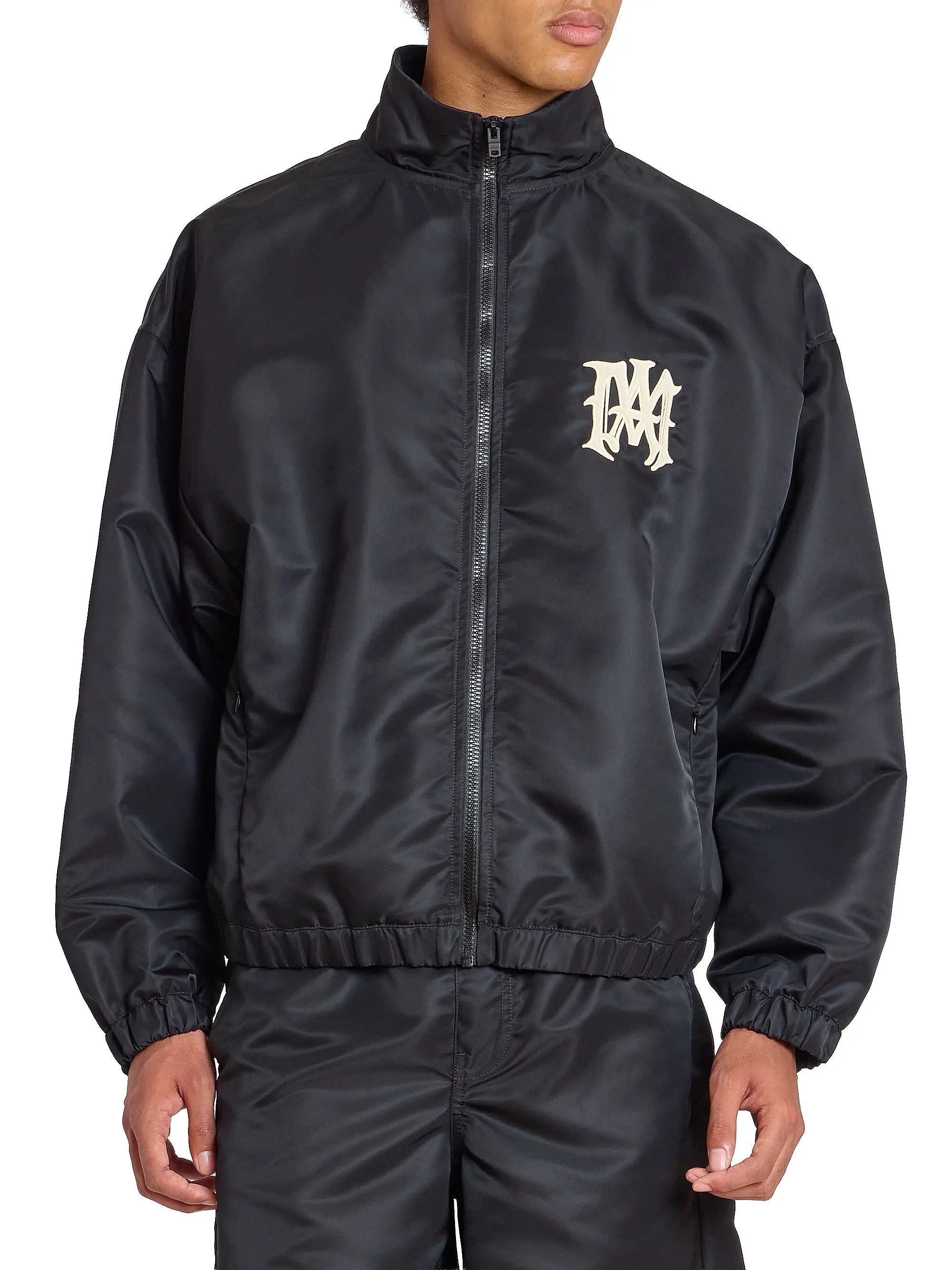 Amiri os11x0526 Hollywood Embroidered Logo Jacket in Black Size US L / EU 52-54 / 3 - 3 Thumbnail