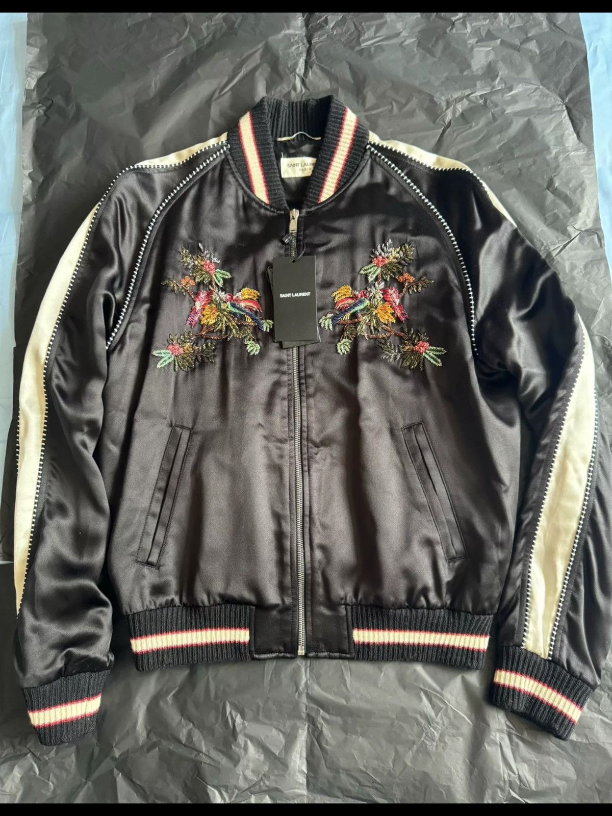 Saint Laurent Paris NWT Saint Laurent Embroidered Birds of Paradise Jacket Size US S / EU 44-46 / 1 - 1 Thumbnail