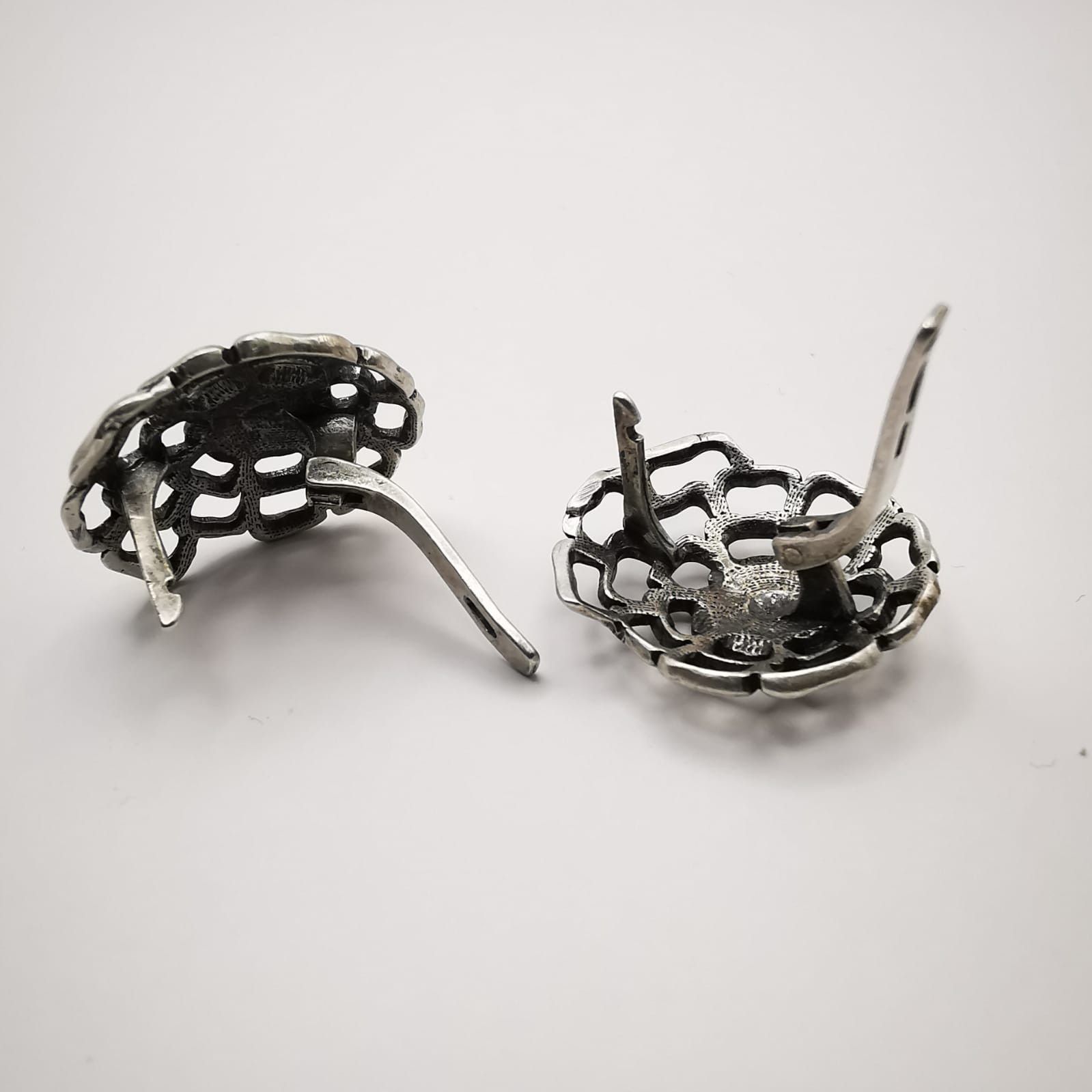 Sterling Silver Vintage,Fancy Women's Earrings,925 Silver,Jewelry 8,8 g Size ONE SIZE - 3 Thumbnail