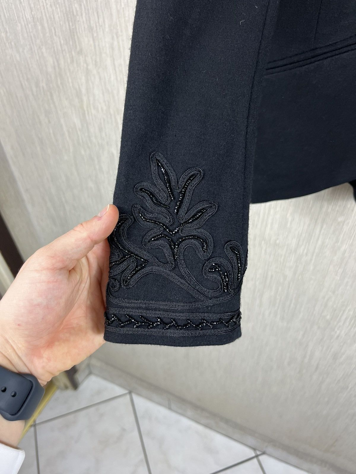 Polo Ralph Lauren × Ralph Lauren Polo Ralph Lauren wool beaded blazer jacket decorated collar Size S / US 4 / IT 40 - 14 Thumbnail