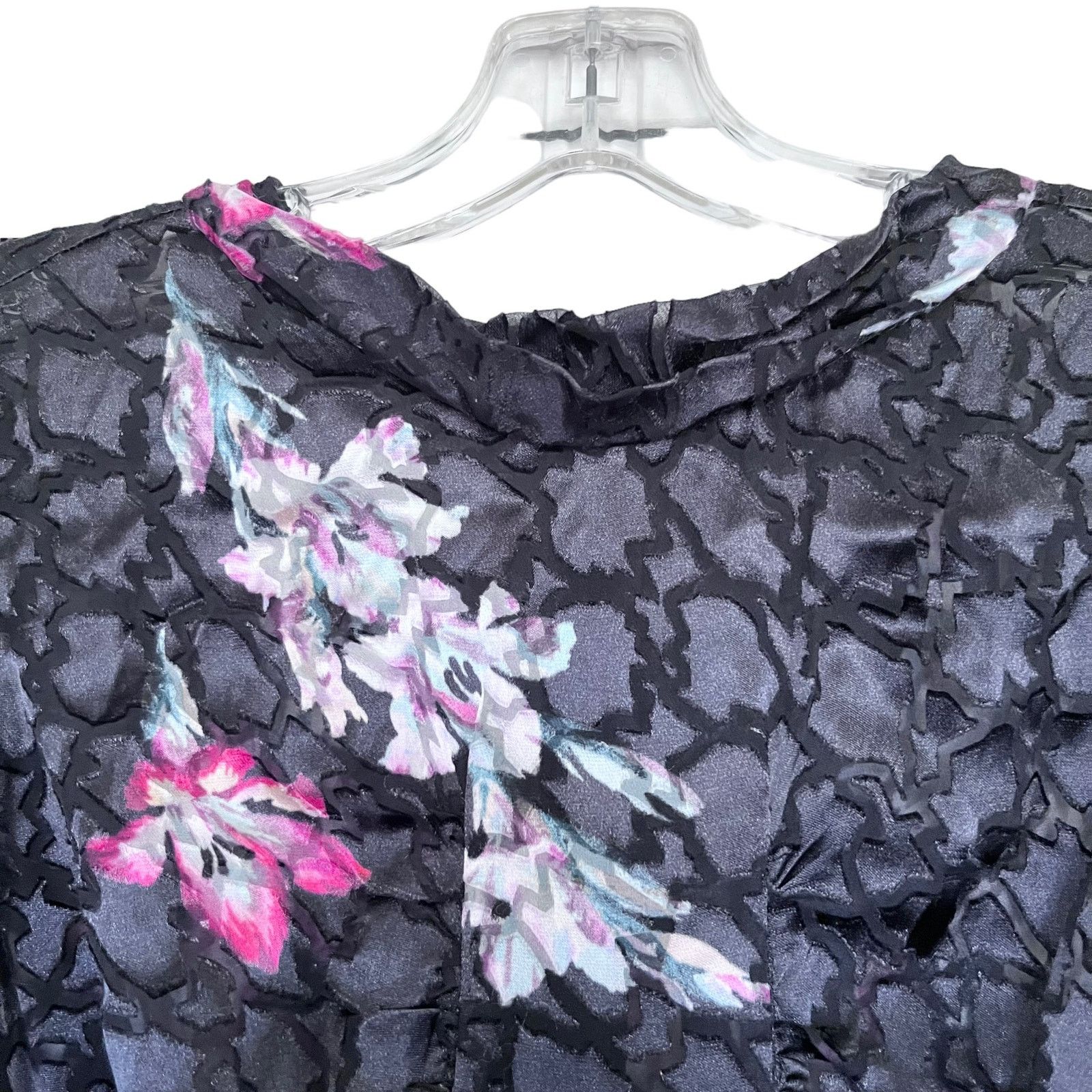Rebecca Taylor REBECCA TAYLOR Noha Puff Sleeve Floral Midi Dress Size M / US 6-8 / IT 42-44 - 4 Thumbnail