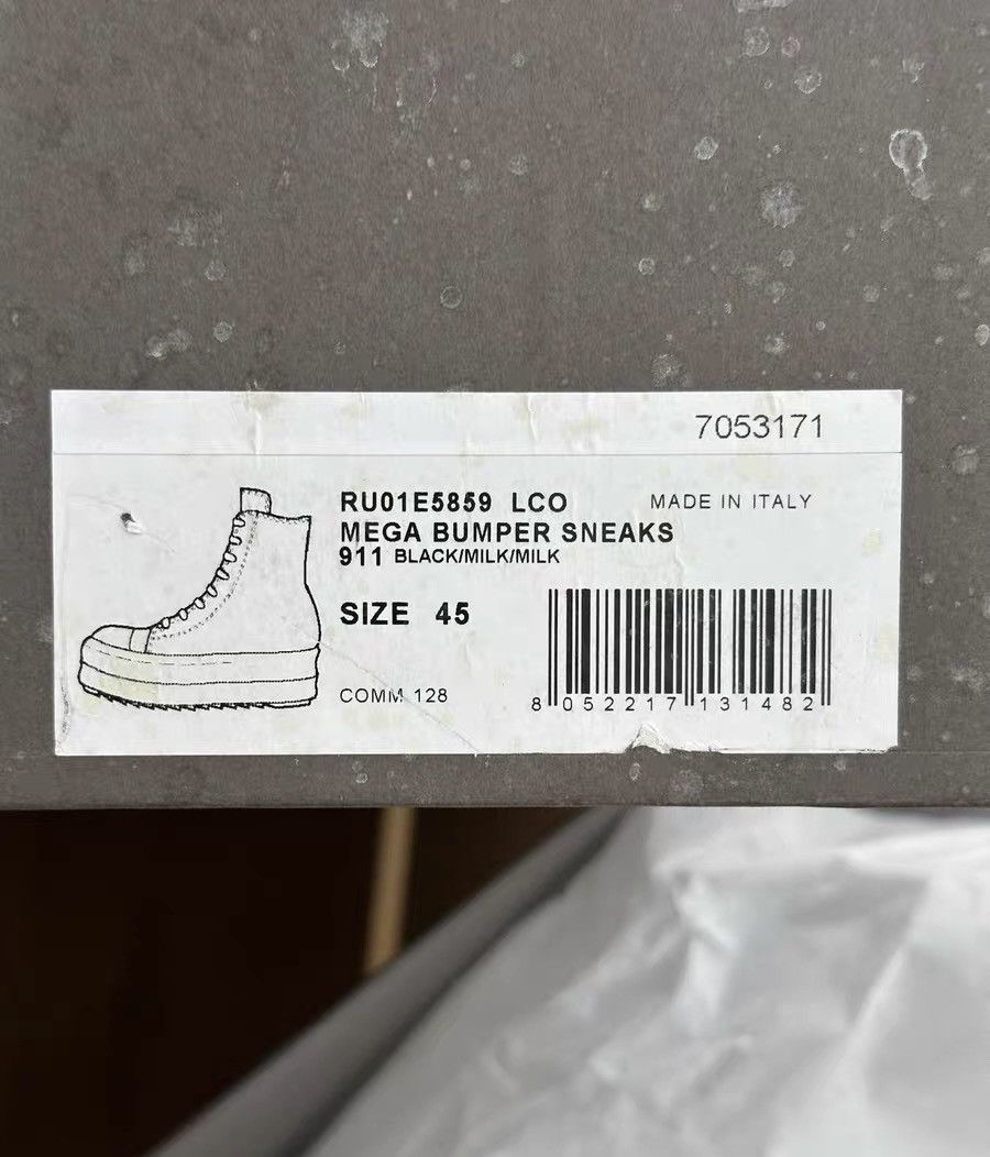 Rick Owens Rick Owens black and white Converse platform shoes Size US 11 / EU 44 - 9 Thumbnail