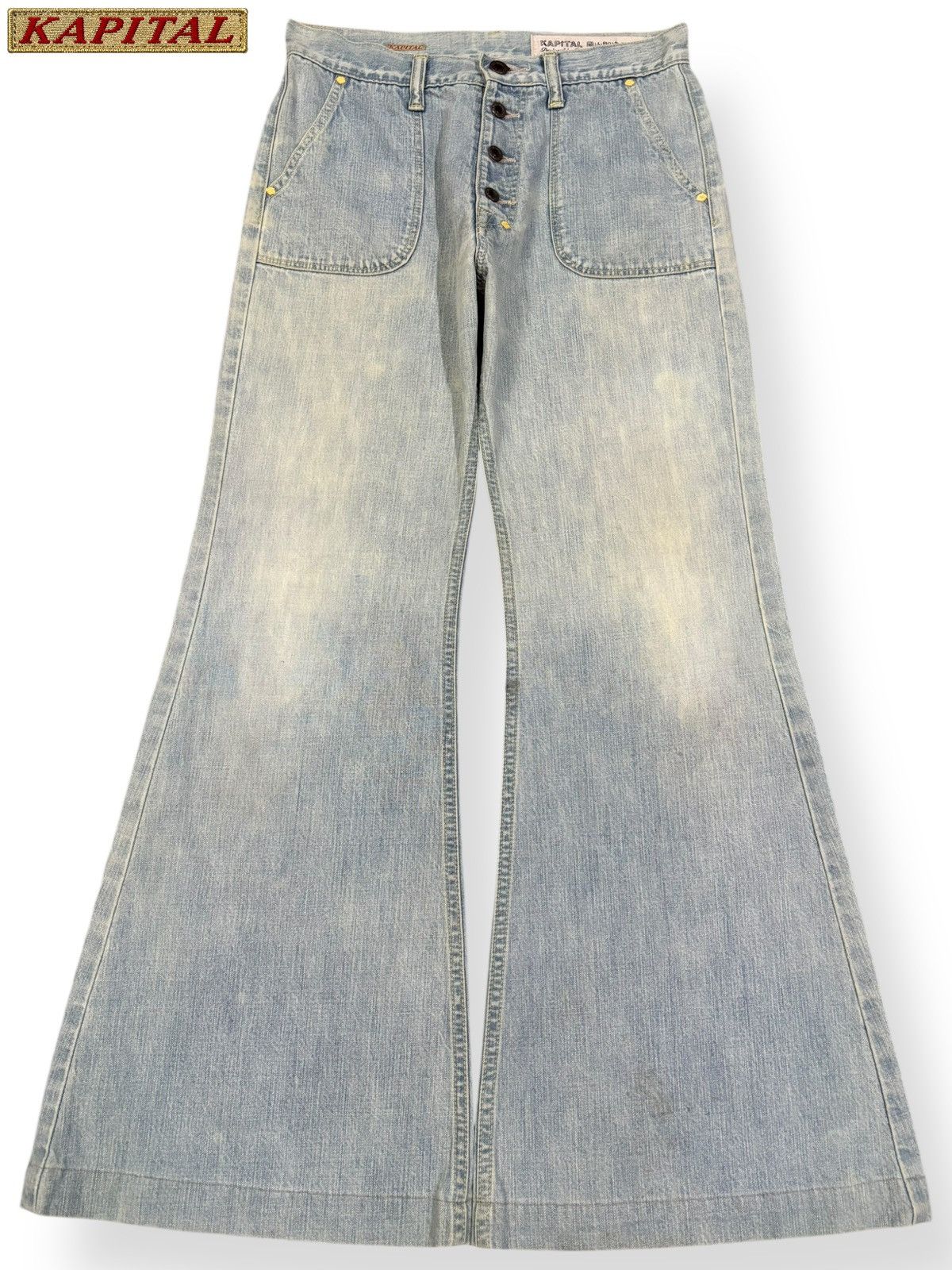 Kapital Kountry Kapital Okabellbo Buckle Back Flare Bell Bottom Jeans Size US 28 / EU 44 - 1 Thumbnail
