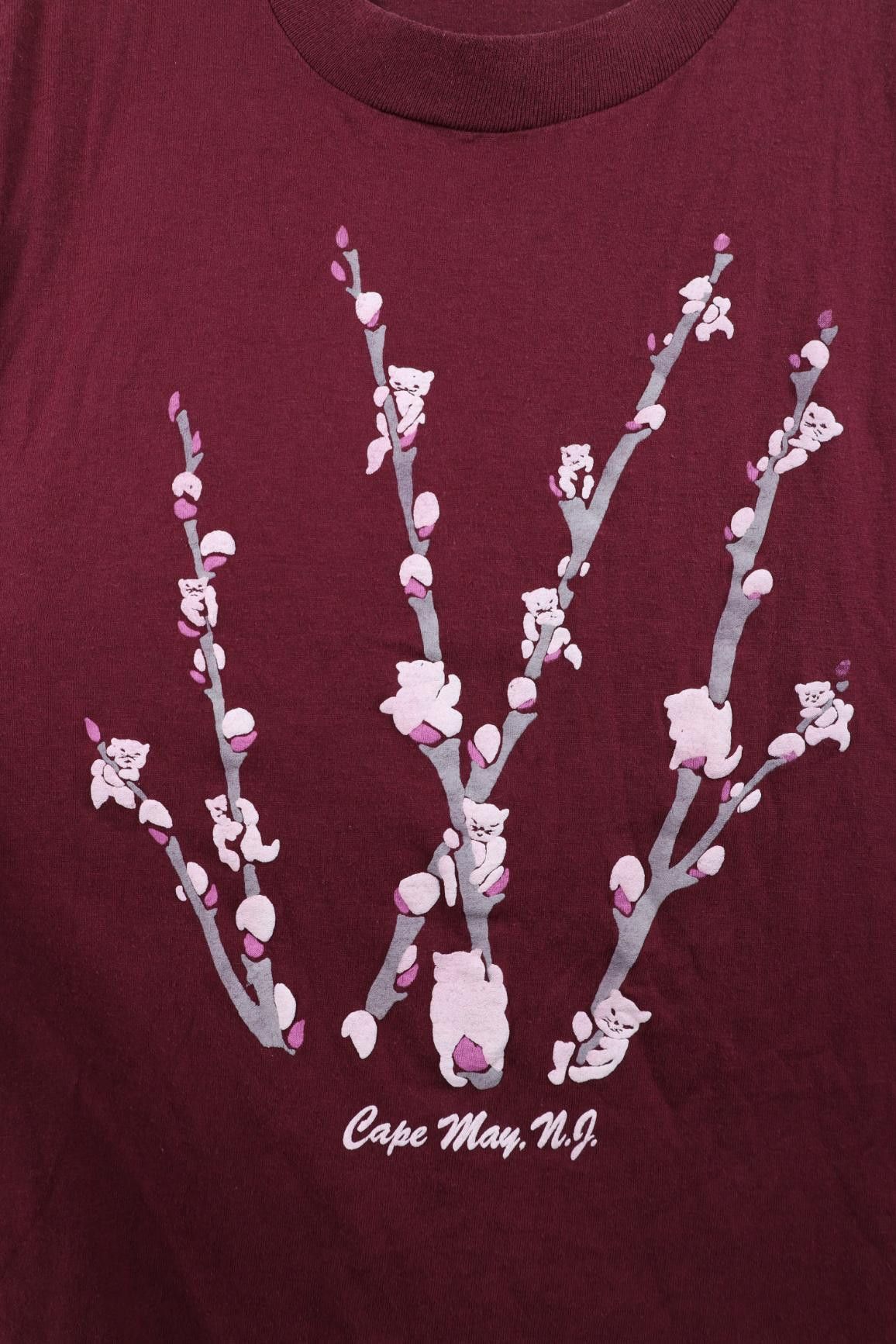 Vintage Vintage 90s Streetwear Cherry Blossom Tree Cat T-Shirt Size L / US 10 / IT 46 - 4 Thumbnail