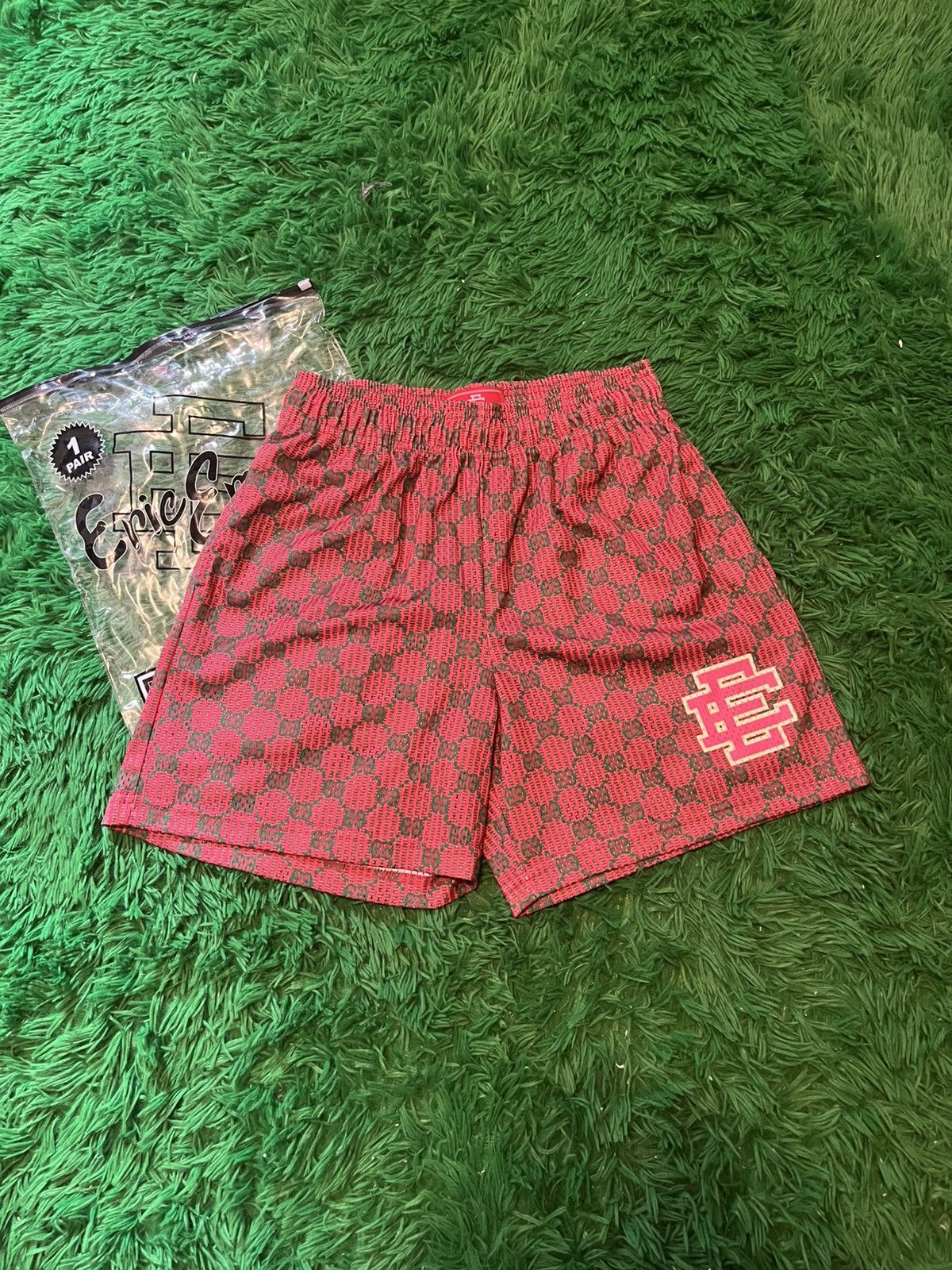Eric Emanuel Eric Emanuel XL Gucci EE Monogram Print Shorts | Grailed