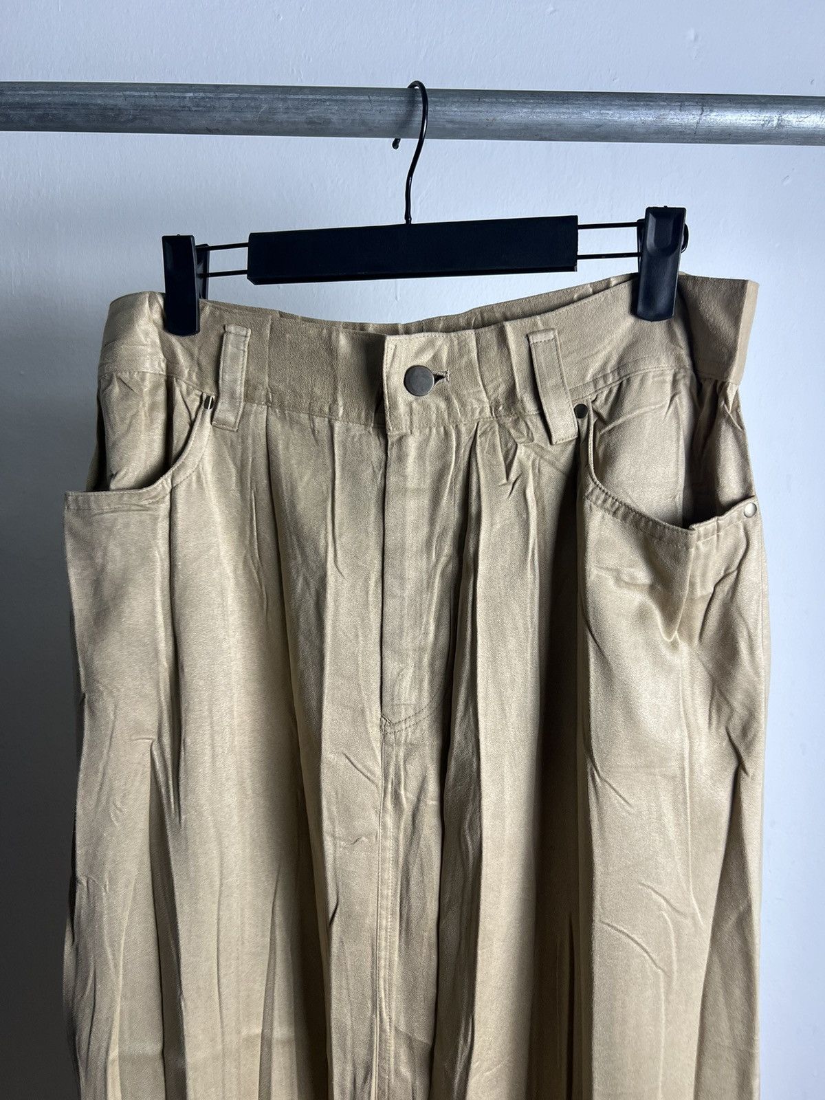 Homme Plisse Issey Miyake × Issey Miyake Vintage IsseyMiyake Maxi Pleated Studded Skirts Size 30" / US 8 / IT 44 - 2 Thumbnail